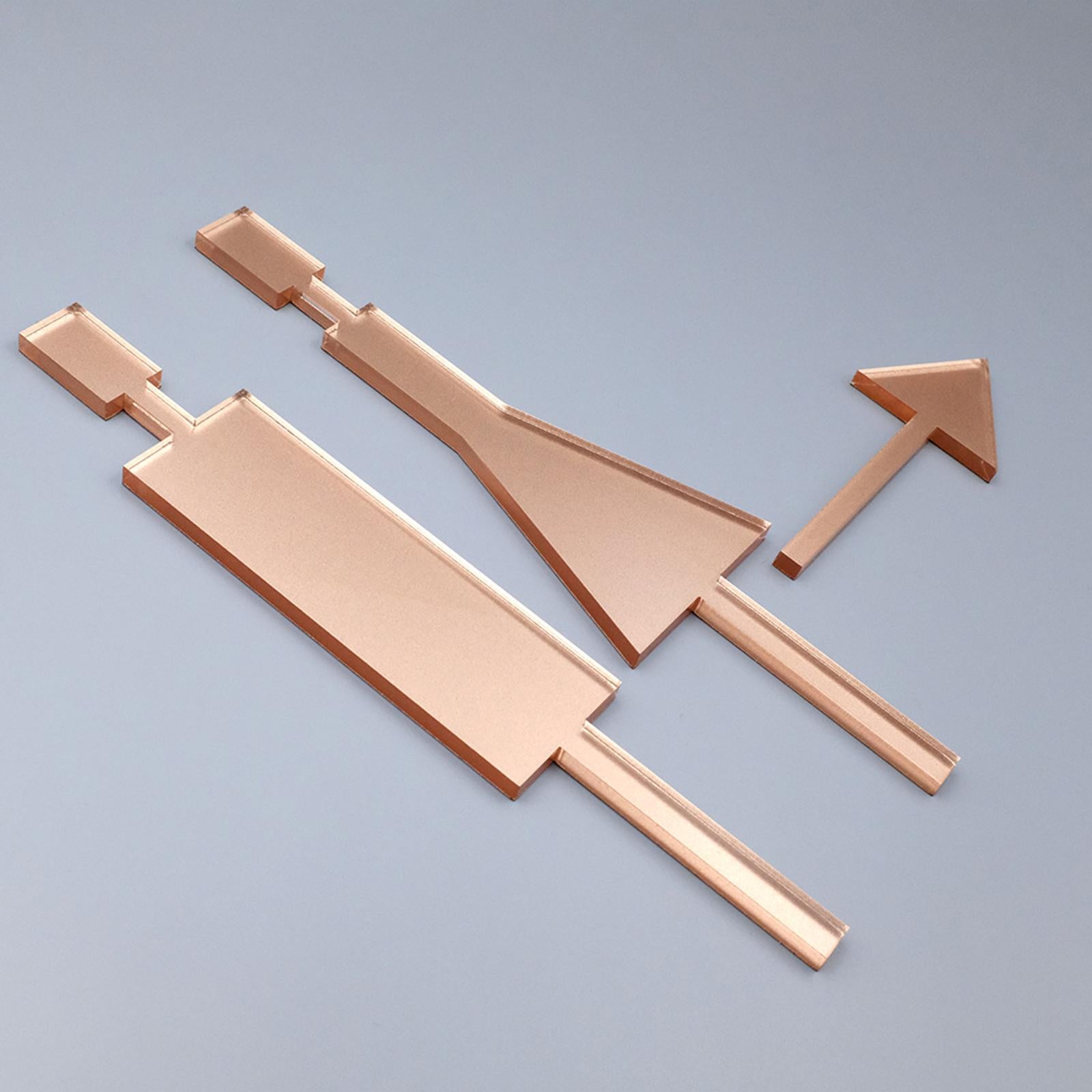 Bathroom Door Signage Decor Simple Restroom Signage for Commercial Bar Store Rose Gold