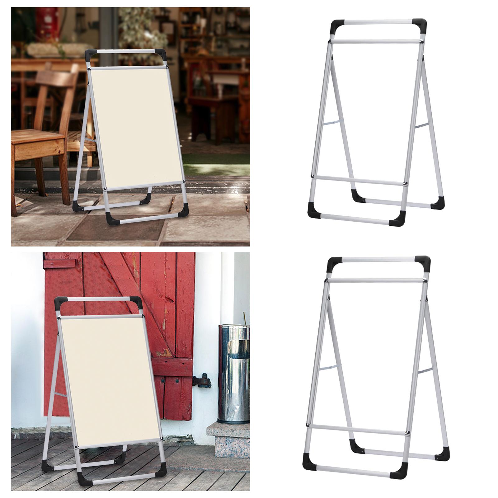 Sidewalks Poster Stand Metal Outdoor Sign Holder for Restaurant Markets 80cm