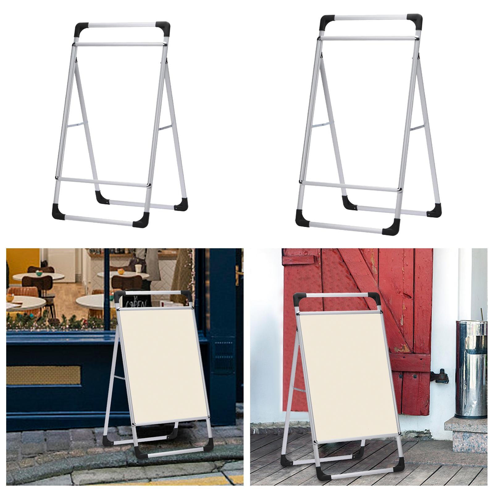 Sidewalks Poster Stand Metal Outdoor Sign Holder for Restaurant Markets 80cm