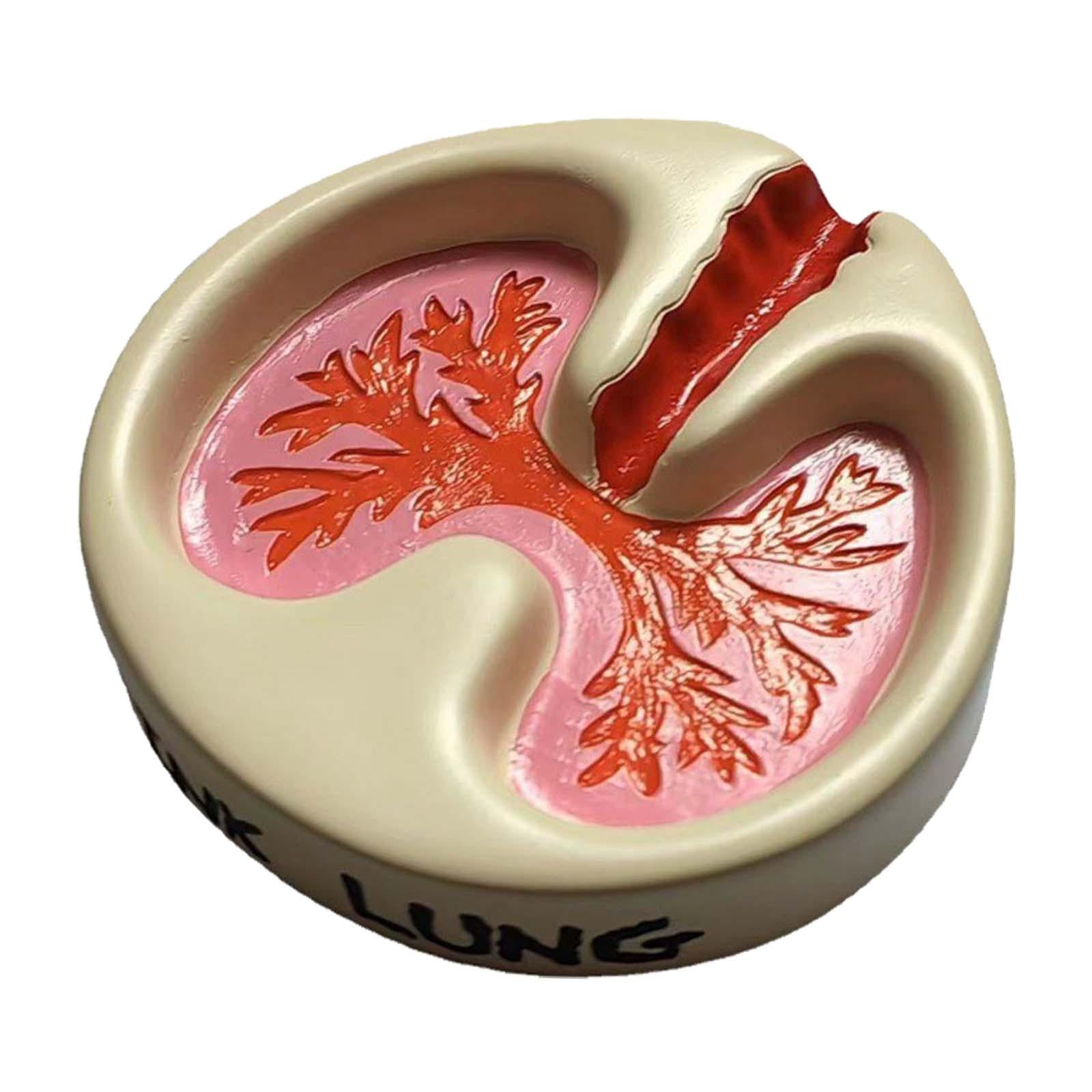 Creative Ashtray Lung Pattern Elegant Resin Funny Desktop Ashtray for Bars