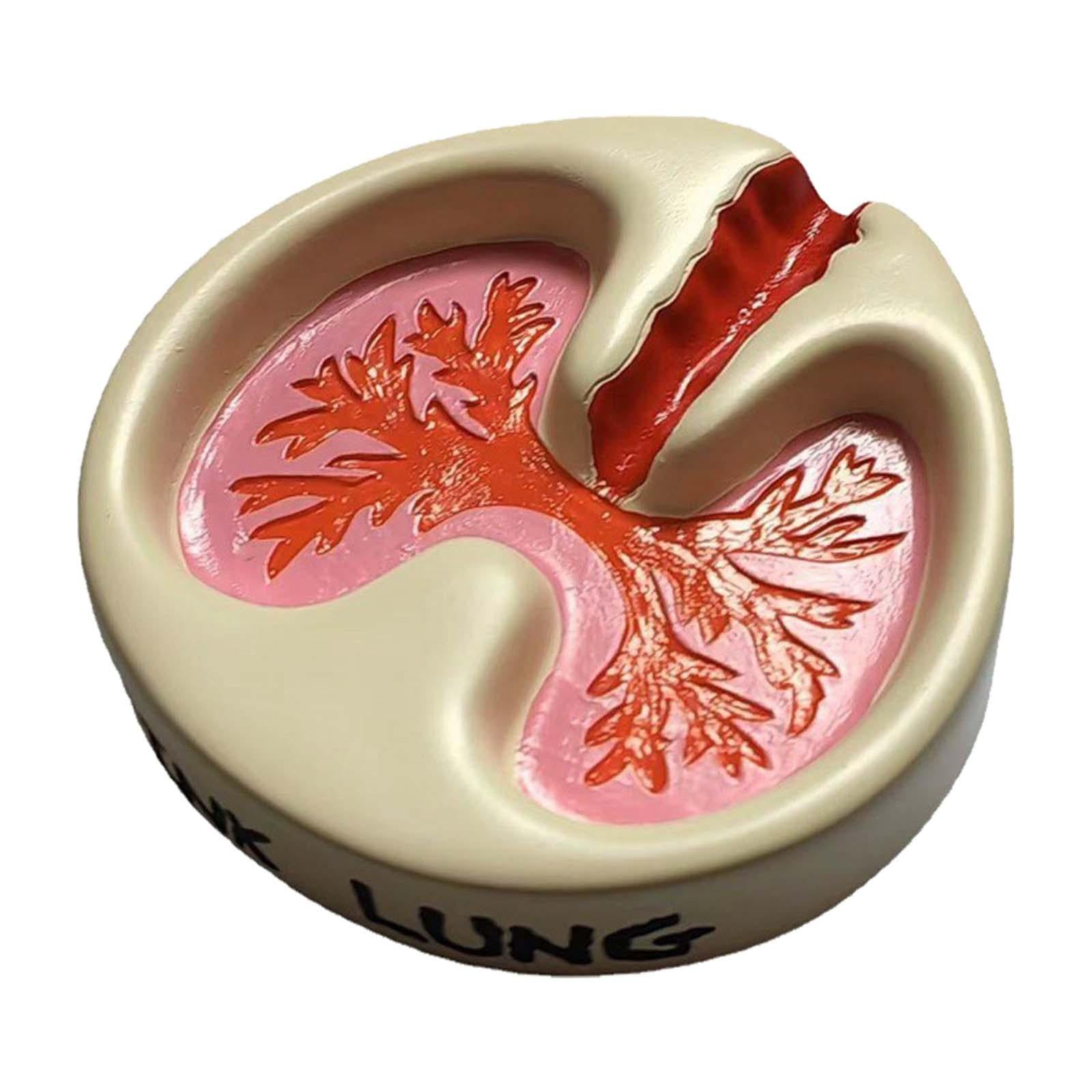 Creative Ashtray Lung Pattern Elegant Resin Funny Desktop Ashtray for Bars