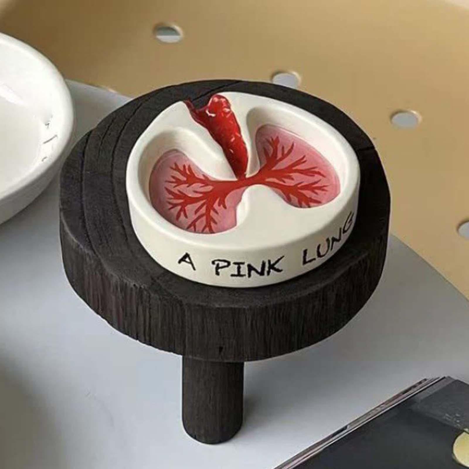 Creative Ashtray Lung Pattern Elegant Resin Funny Desktop Ashtray for Bars