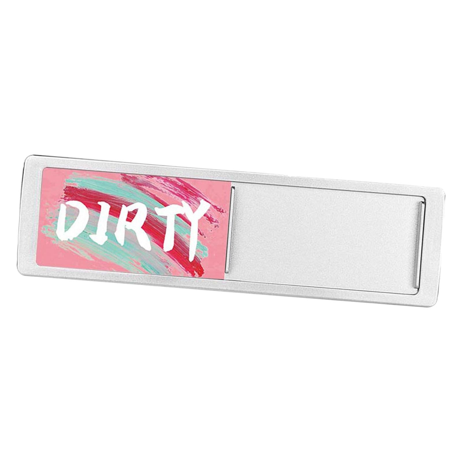 Dishwasher Clean Dirty Sign Stylish for Washing Machine Apartment Dishwasher Argent