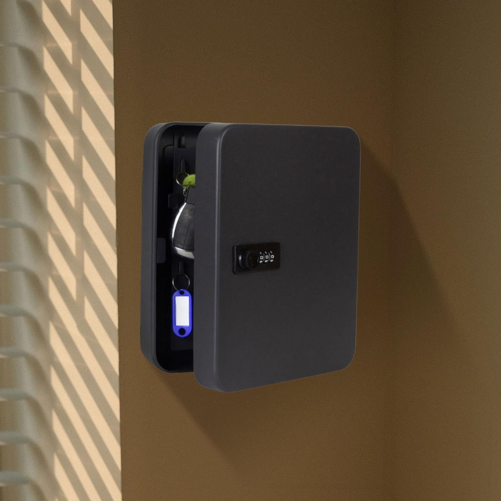 Key Lock Box Key Cabinet with Combination Lock for Valet Services Black 36 hook