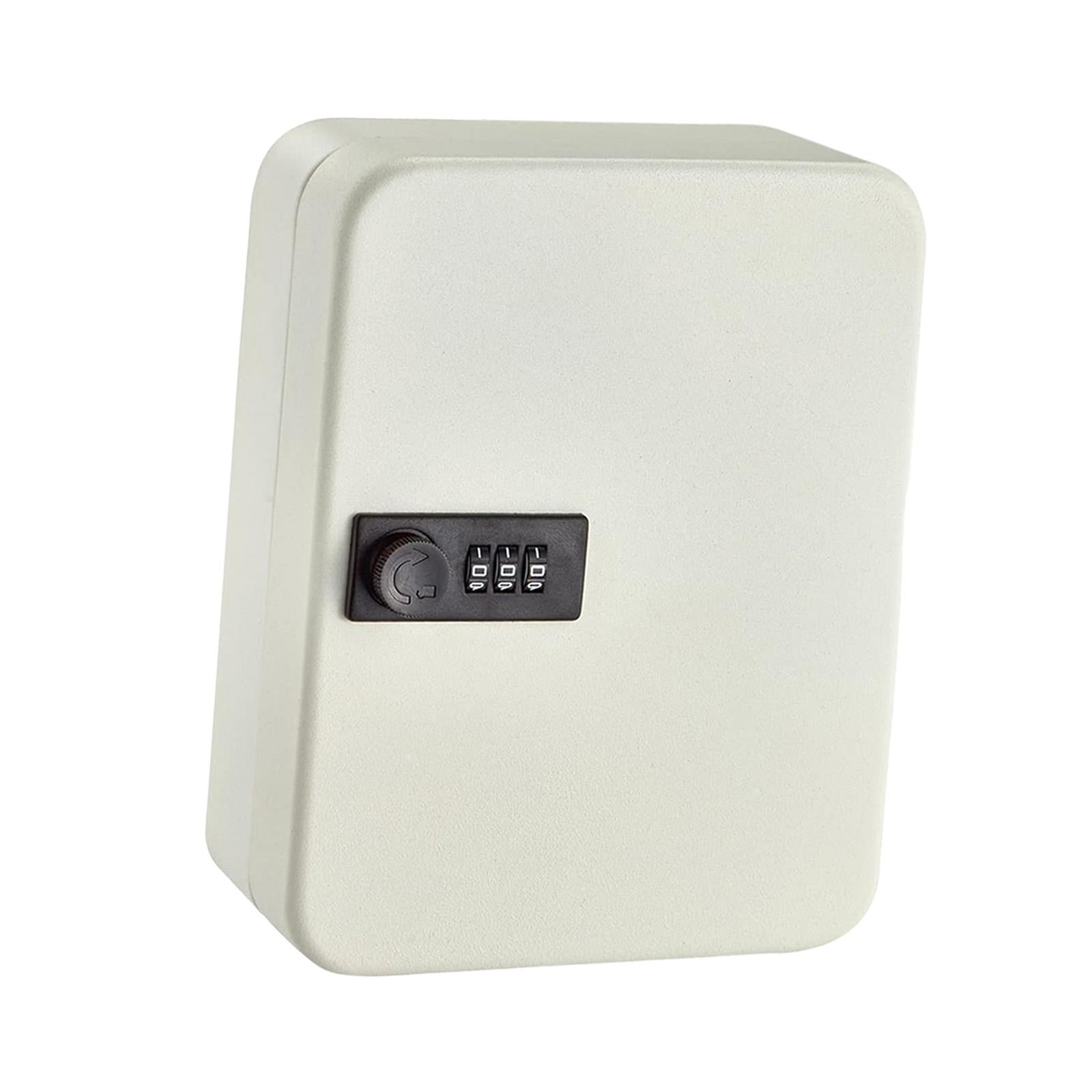 Key Lock Box Key Cabinet with Combination Lock for Valet Services White 36 hook