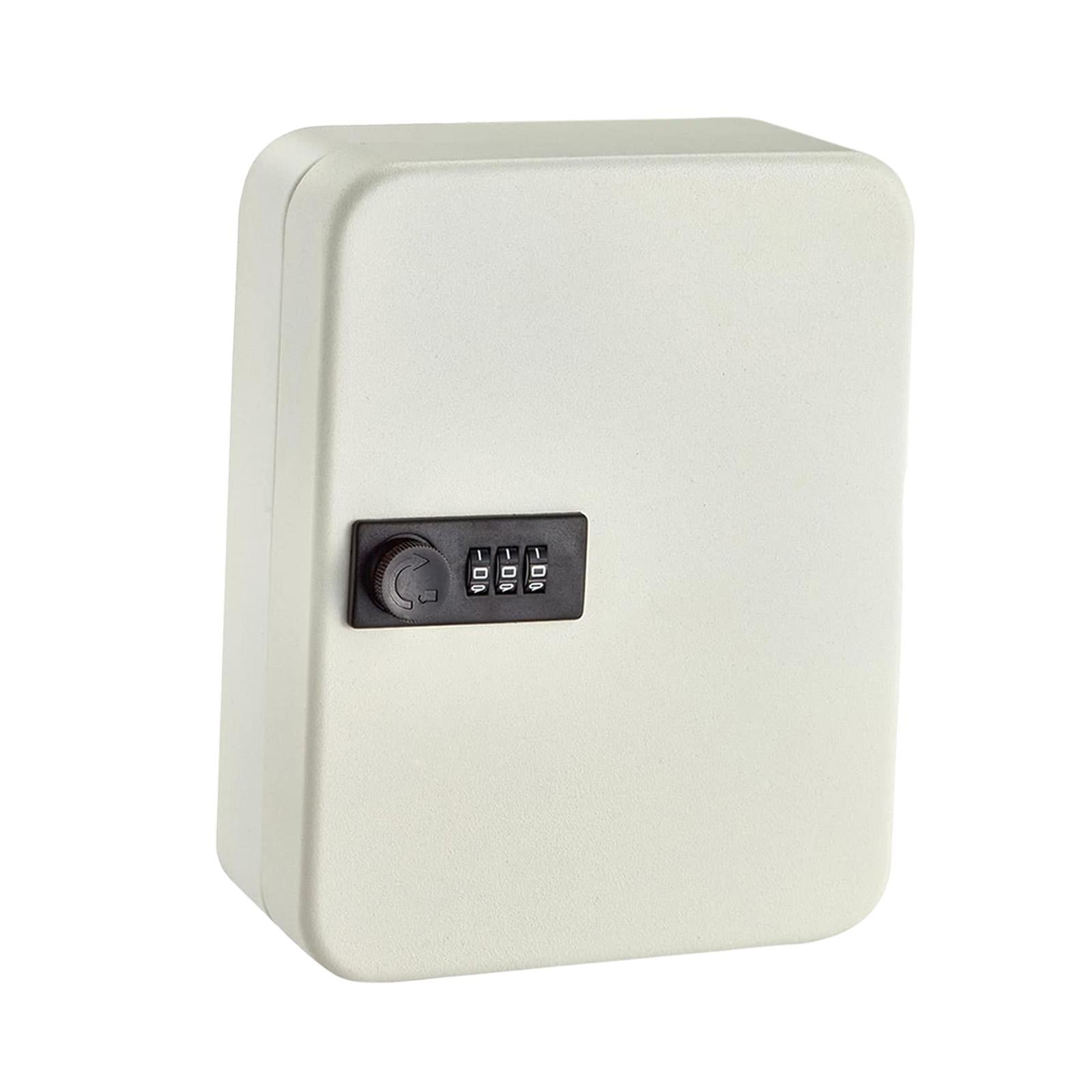 Key Lock Box Key Cabinet with Combination Lock for Valet Services White 36 hook