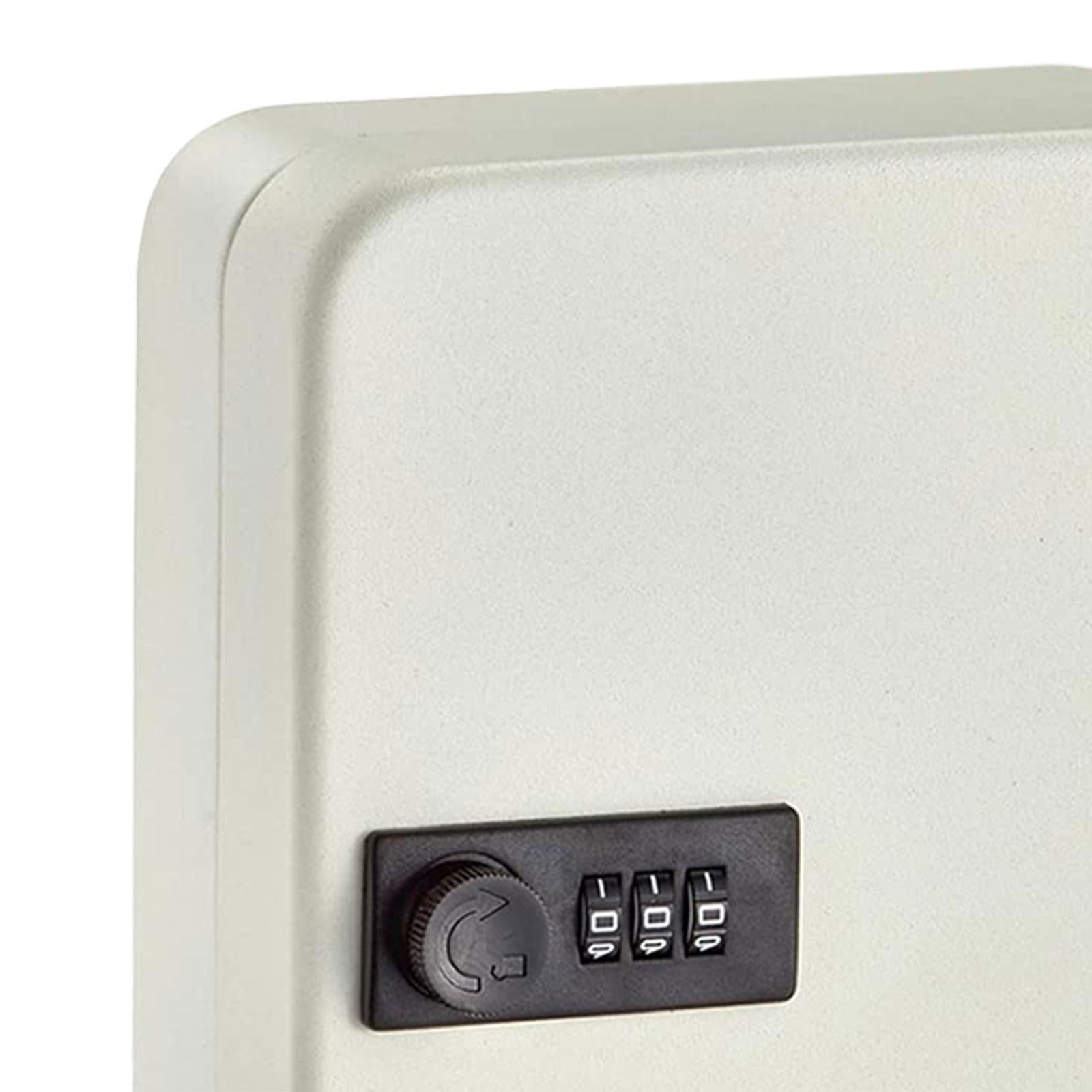 Key Lock Box Key Cabinet with Combination Lock for Valet Services White 36 hook