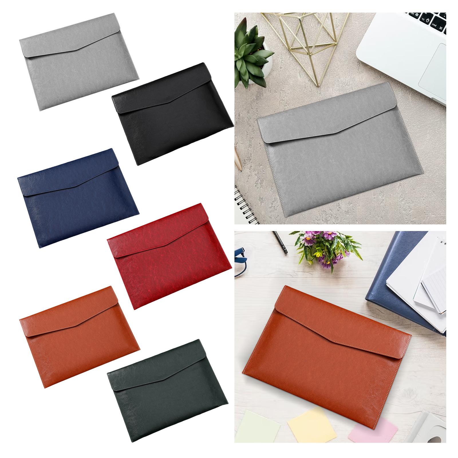 PU Leather Folder Portable Expanding File Organizer for Home Teaching Family Gray