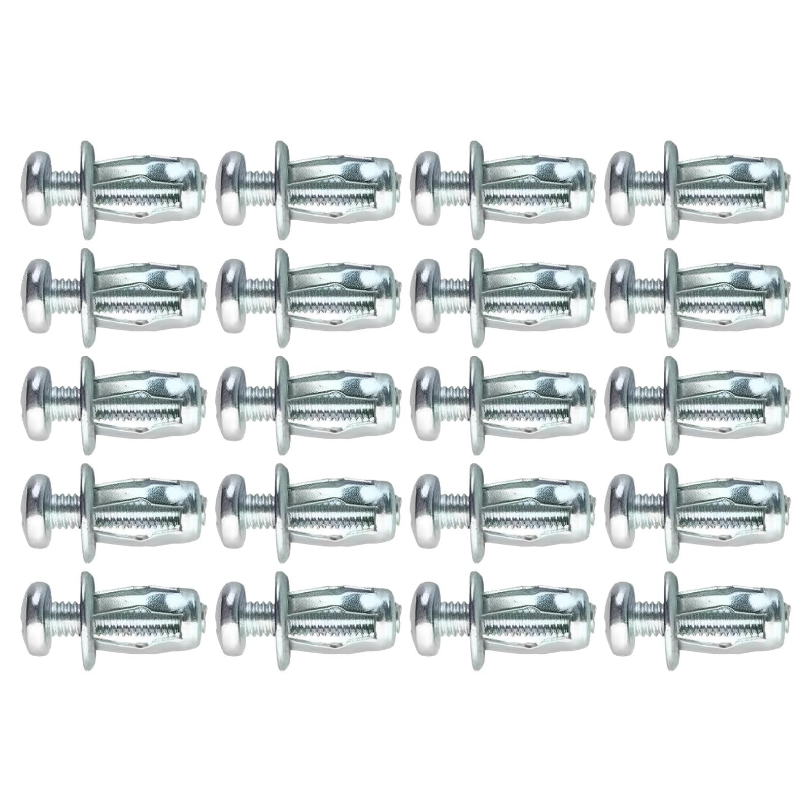 20 Pieces Screw Petal Tool Jack Nuts for Metal for Wall Cabinets Calligraphy 4x25mm