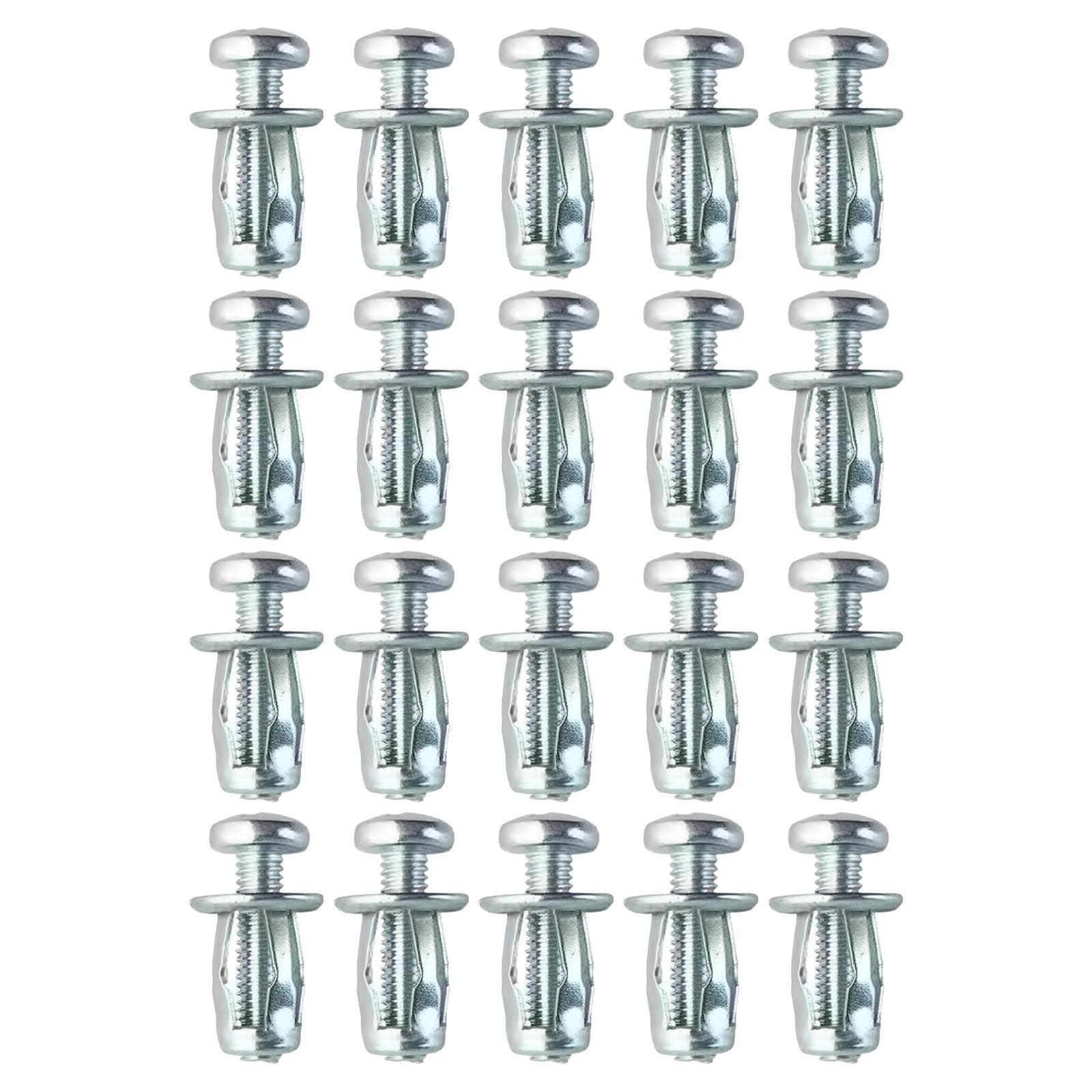 20 Pieces Screw Petal Tool Jack Nuts for Metal for Wall Cabinets Calligraphy 4x25mm