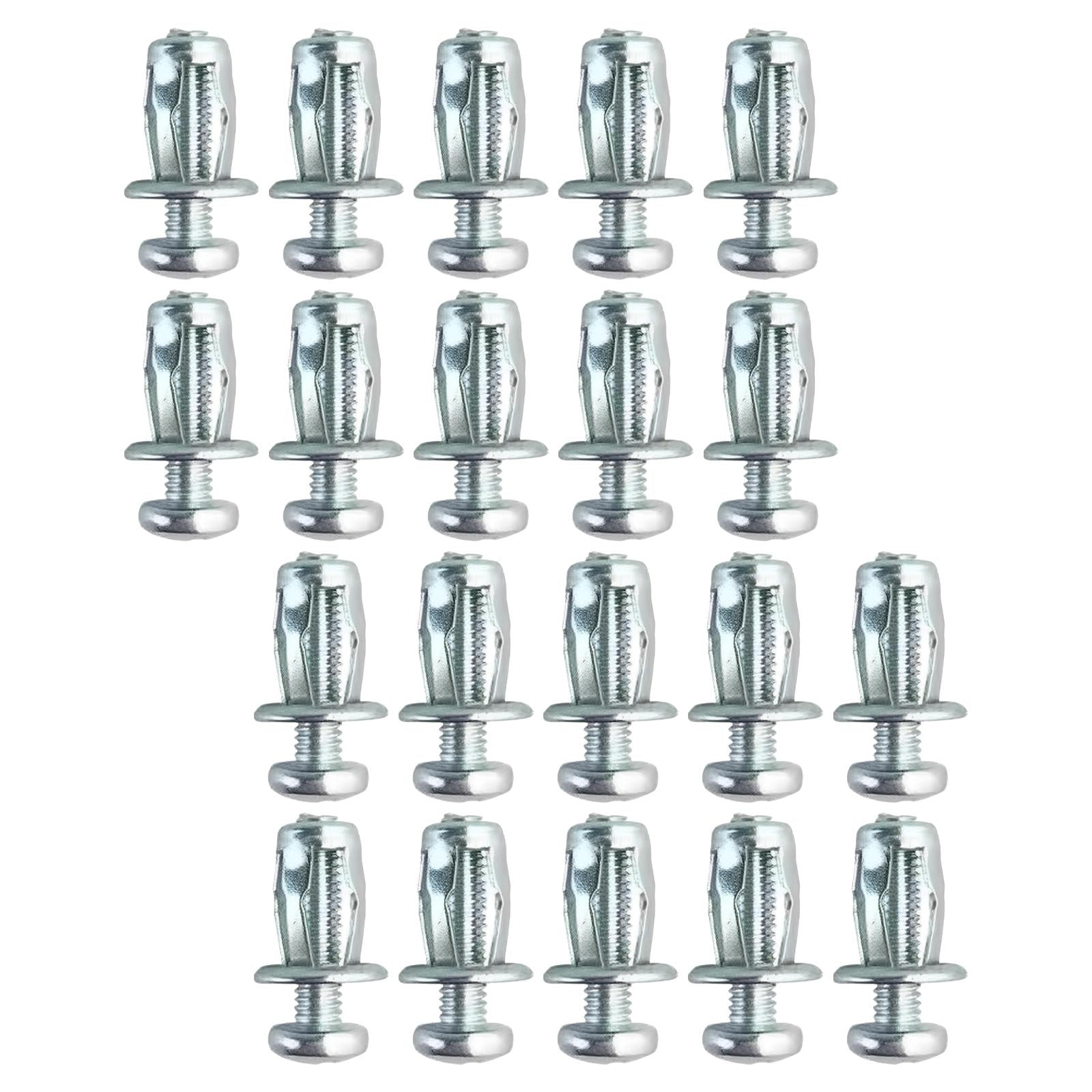 20 Pieces Screw Petal Tool Jack Nuts for Metal for Wall Cabinets Calligraphy 4x25mm