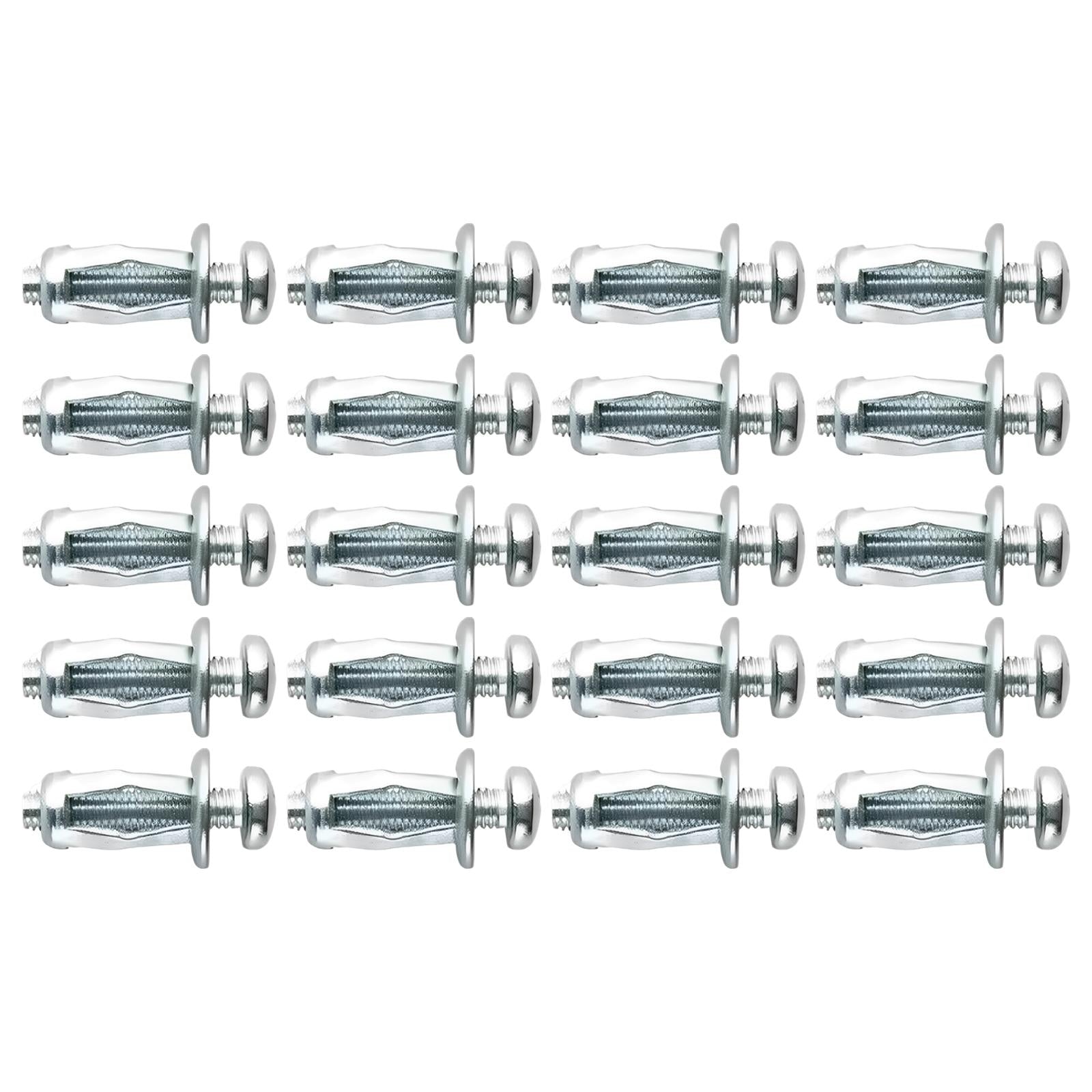 20 Pieces Screw Petal Tool Jack Nuts for Metal for Wall Cabinets Calligraphy 5x25mm