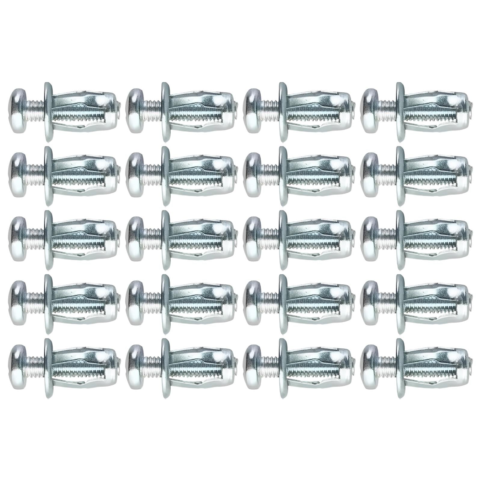 20 Pieces Screw Petal Tool Jack Nuts for Metal for Wall Cabinets Calligraphy 6x25mm