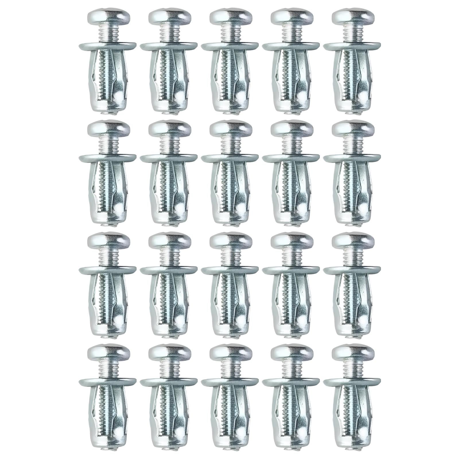 20 Pieces Screw Petal Tool Jack Nuts for Metal for Wall Cabinets Calligraphy 6x25mm