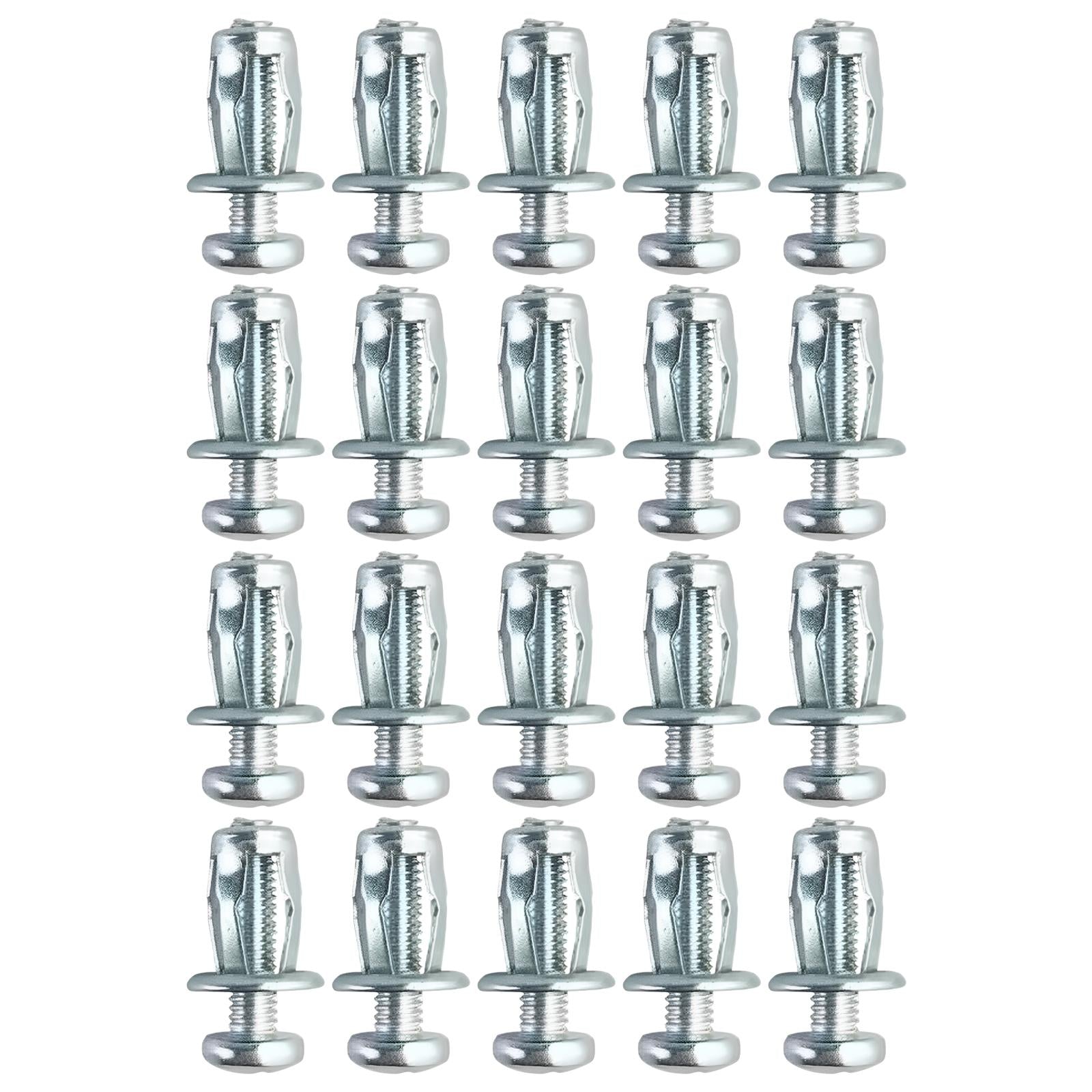 20 Pieces Screw Petal Tool Jack Nuts for Metal for Wall Cabinets Calligraphy 6x25mm