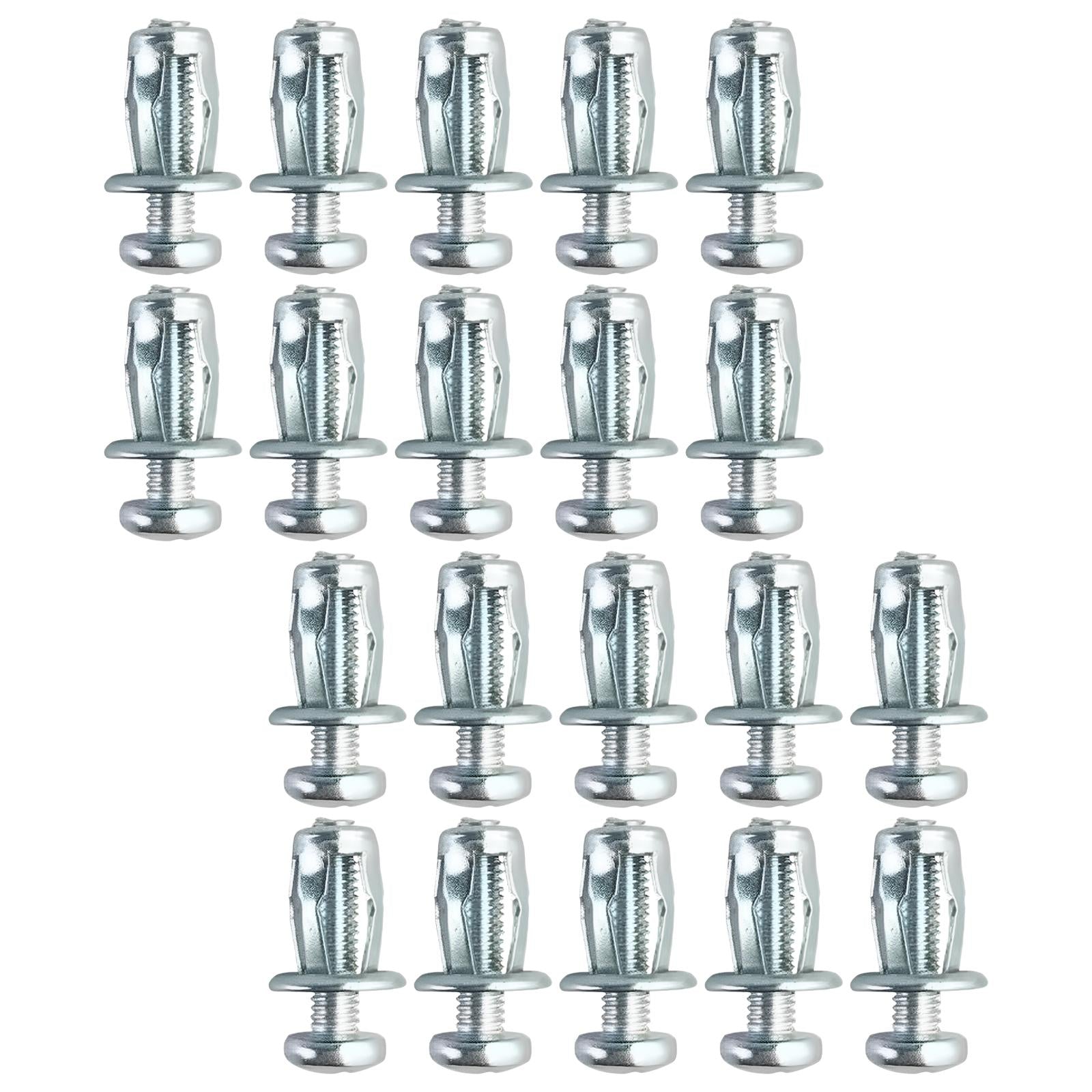 20 Pieces Screw Petal Tool Jack Nuts for Metal for Wall Cabinets Calligraphy 6x25mm