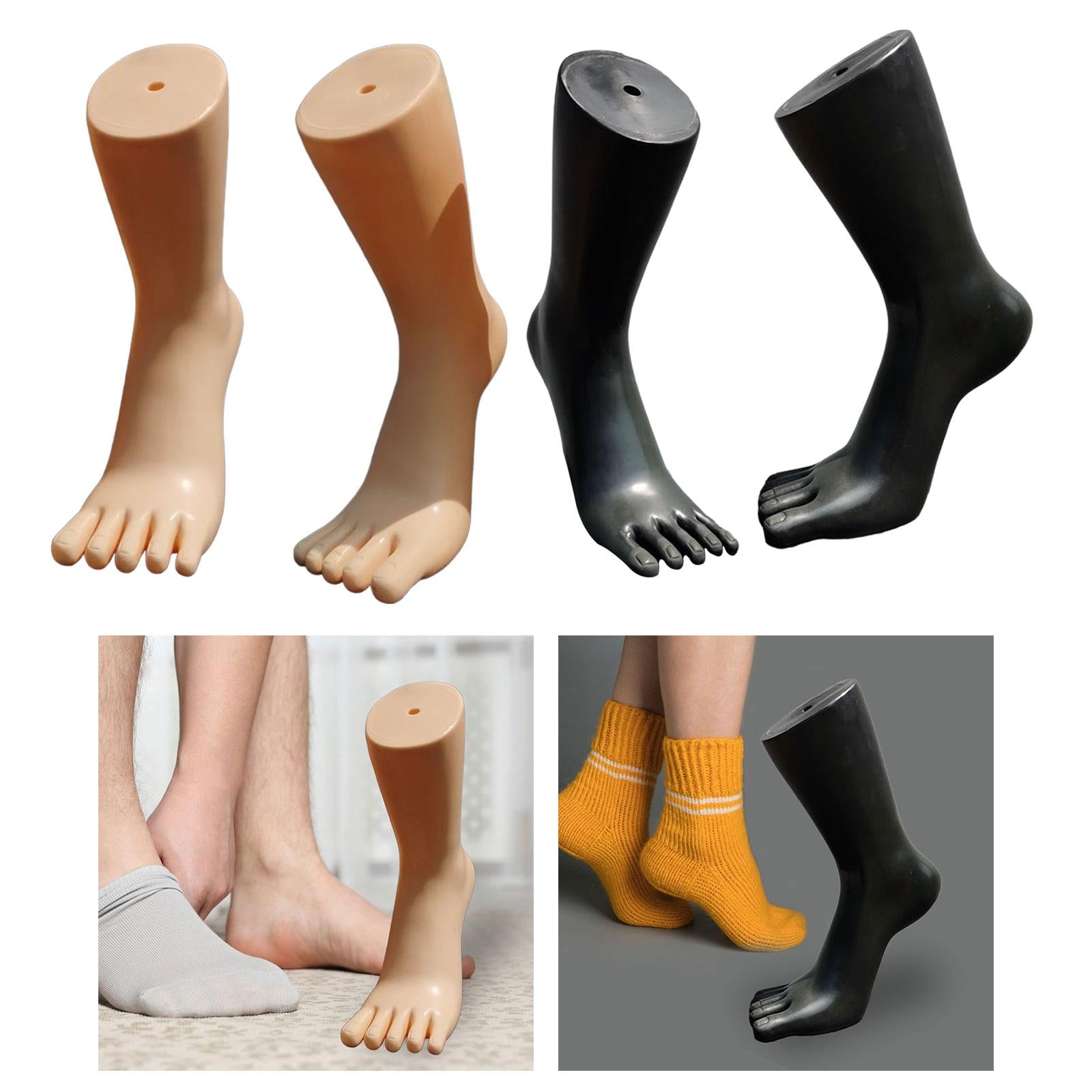 Mannequin Feet Model Shoes Displays Model Sock Display for Shop Socks Chains black left