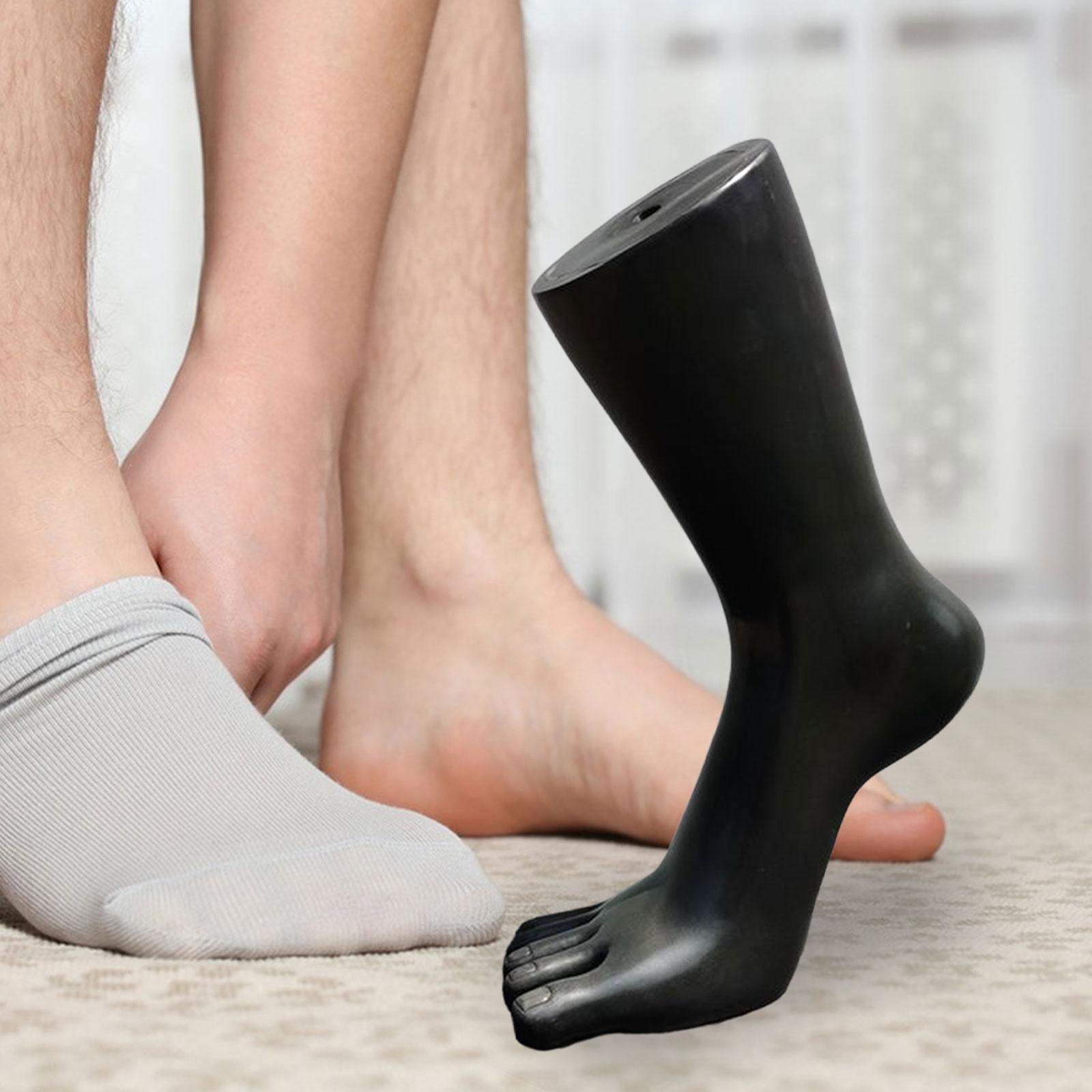 Mannequin Feet Model Shoes Displays Model Sock Display for Shop Socks Chains black with right
