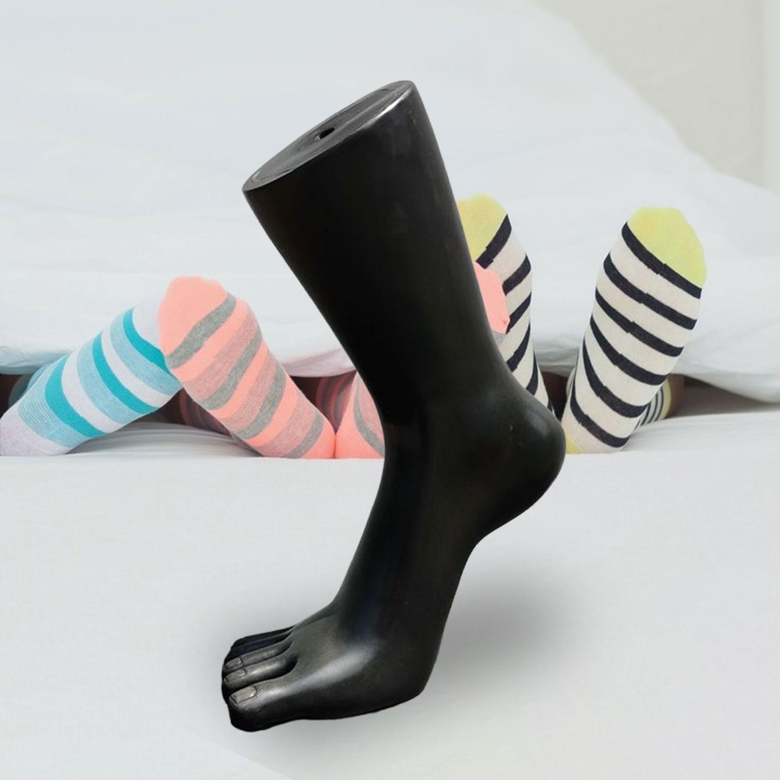 Mannequin Feet Model Shoes Displays Model Sock Display for Shop Socks Chains black with right