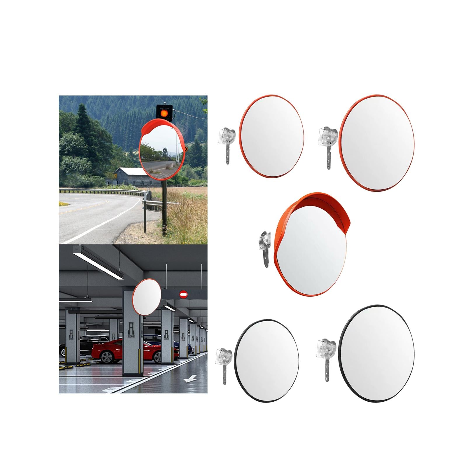 Convex Mirror Safety Curved Safety Mirror Warehouse Wide Angle Corner Mirror 30cm indoor