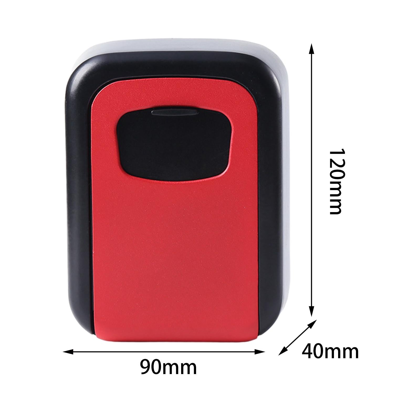 Key Cabinet Organizer Wall Mounted Key Lock Box for Digital Realtors Outside Red