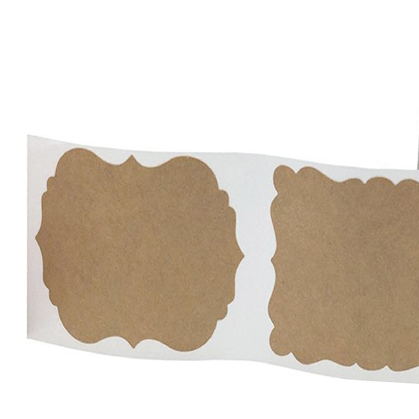 300x Kraft Stickers DIY Label Sticker for Food Craft Spice Bottle Mason Jars