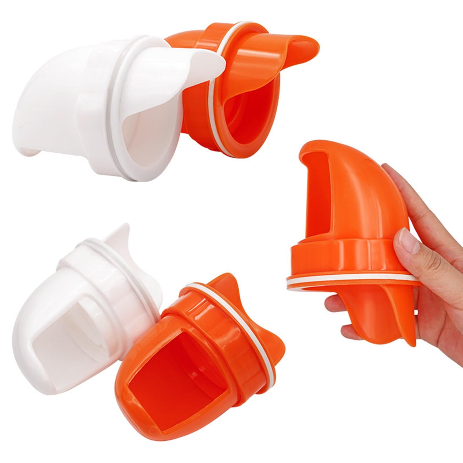 6 Pieces Automatic Poultry Feeder Reusable No Waste for Chicken Barrels Bins White