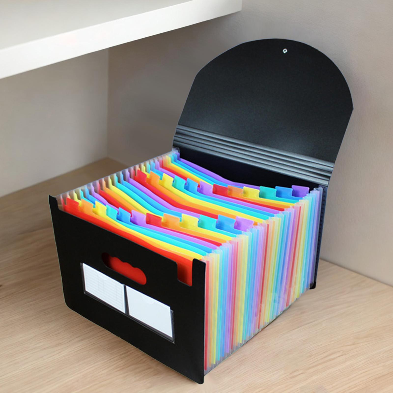 Expanding File Pockets Expanding Organizer File Folder School File Organizer Colorful 24 Pockets