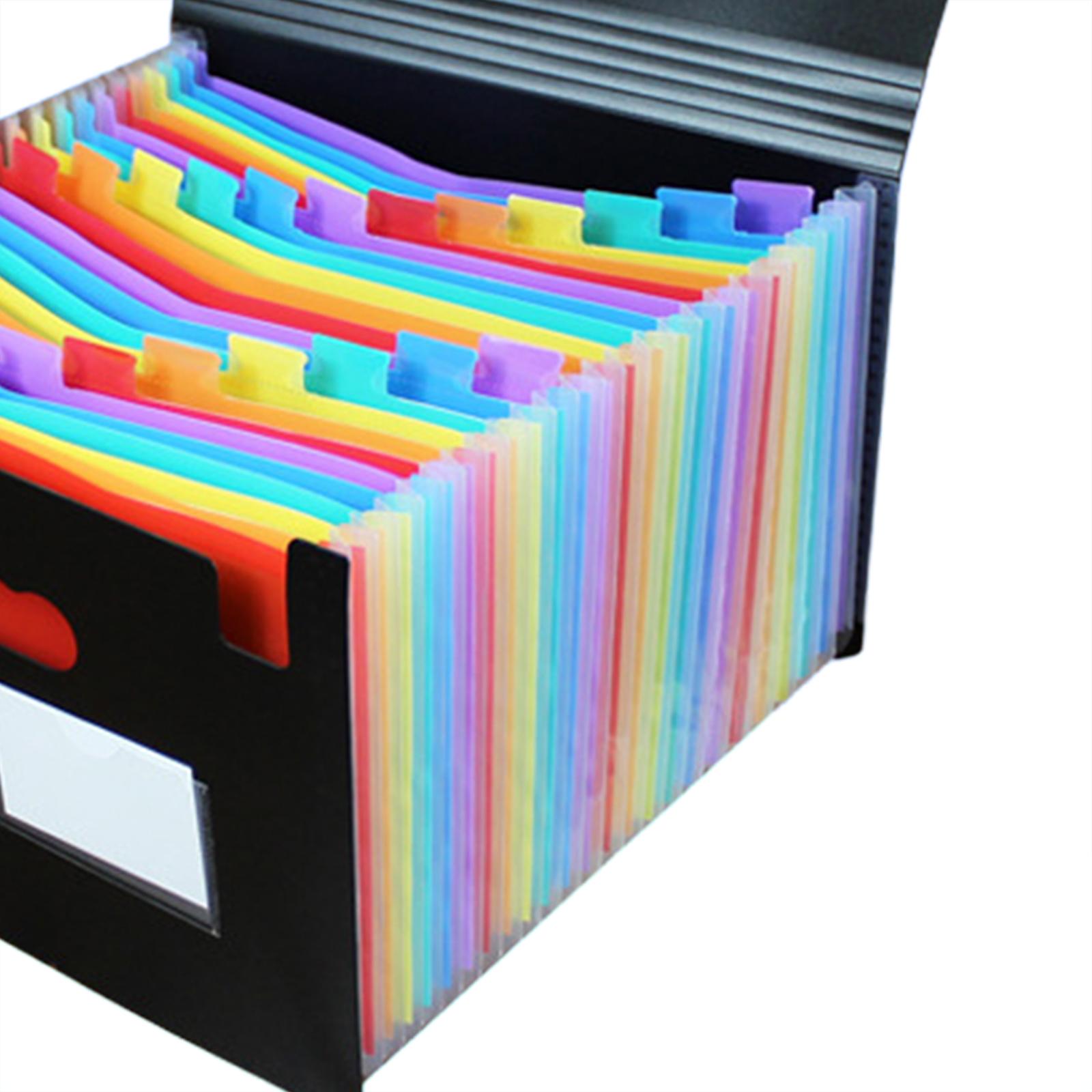 Expanding File Pockets Expanding Organizer File Folder School File Organizer Colorful 24 Pockets