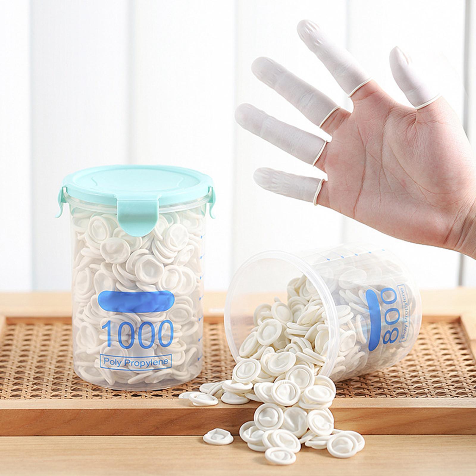 2xRubber Fingertips Protective Latex Finger Cots for Jewelry Cleaning Nail Art 200Pcs