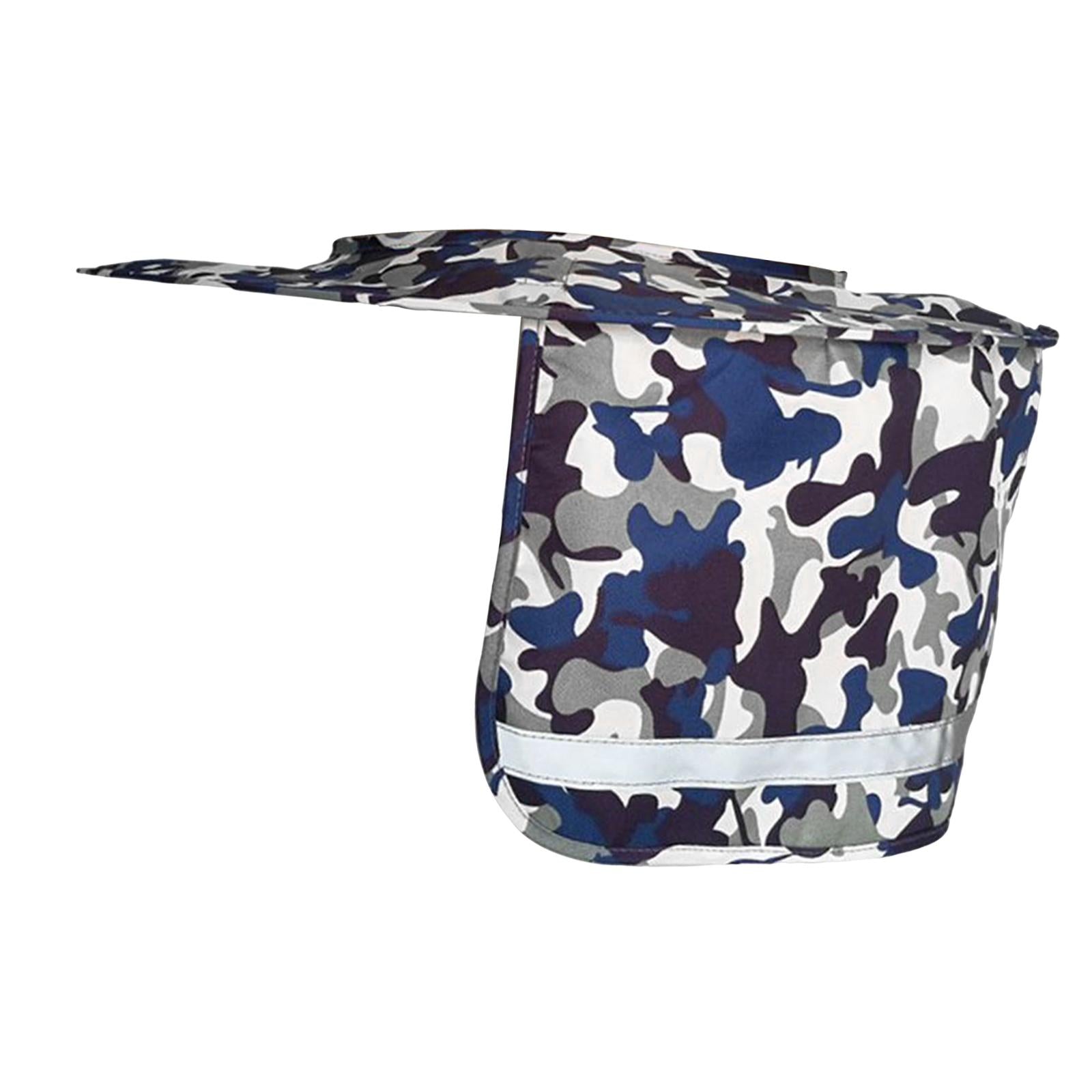 Neck Sunshade Cover Cover Reflective Strip Cap Cover for Golf Fishing Tennis blue camouflage