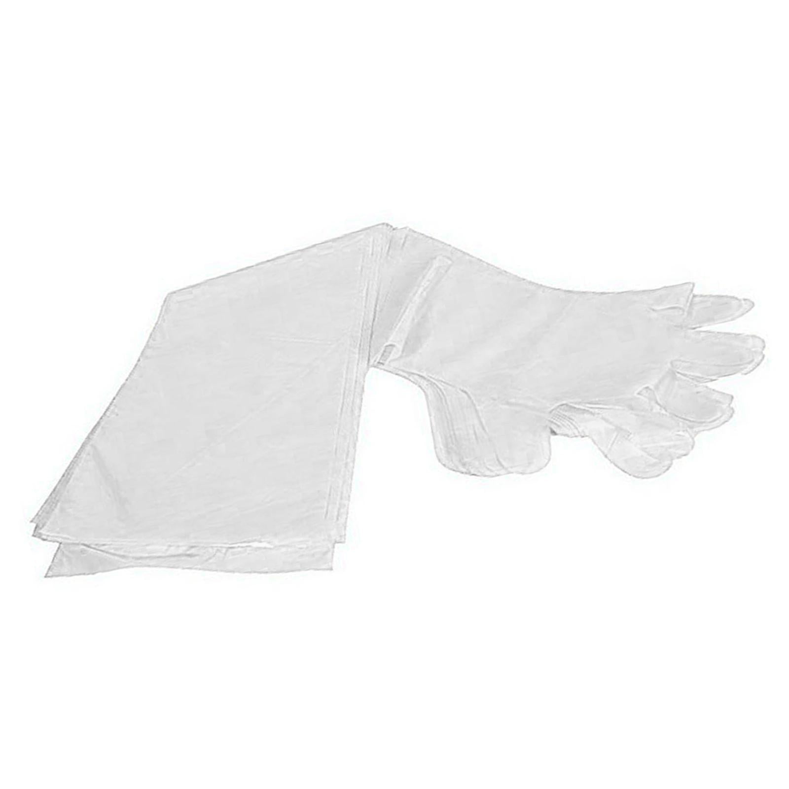 100Pcs Disposable Long Arm Gloves Vet Glove for Fishing Pet Care Beauty Hair Red