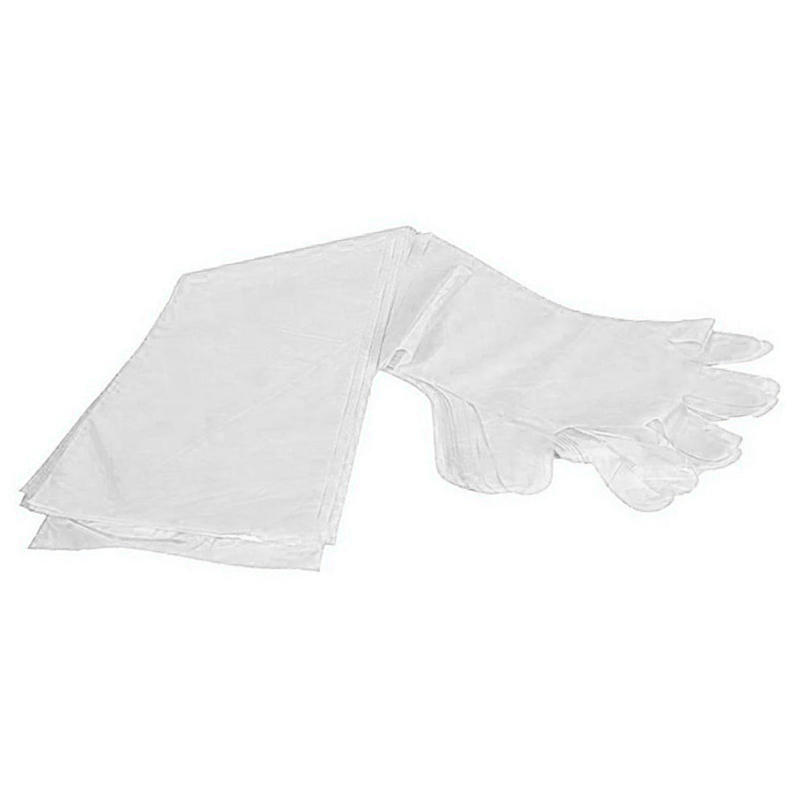 100Pcs Disposable Long Arm Gloves Vet Glove for Fishing Pet Care Beauty Hair Red