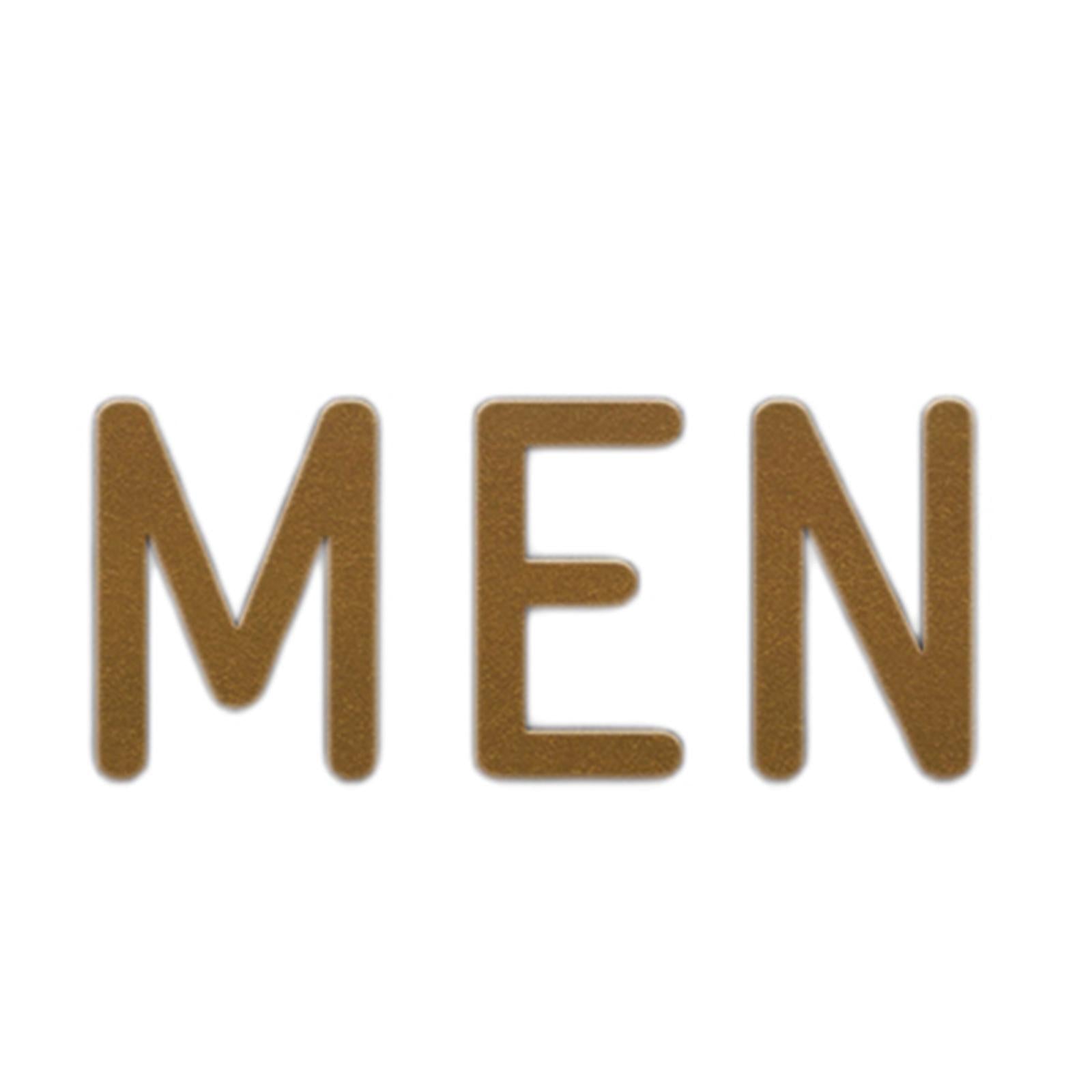 Men Women Toilet Sign Bathroom Sign 3D WC Sign for Store Shopping Mall Hotel B Golden