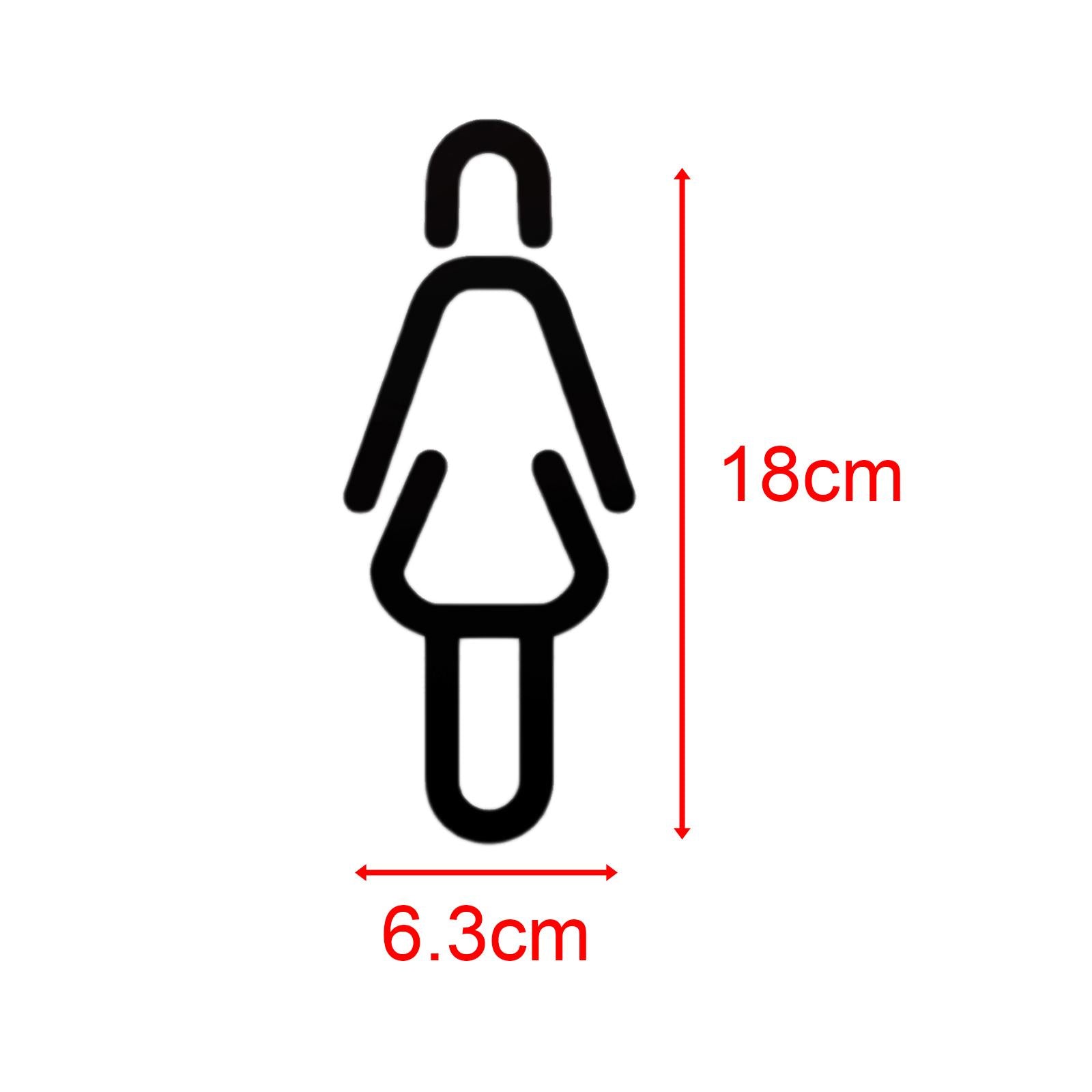 Men Women Toilet Sign Bathroom Sign 3D WC Sign for Store Shopping Mall Hotel A Black