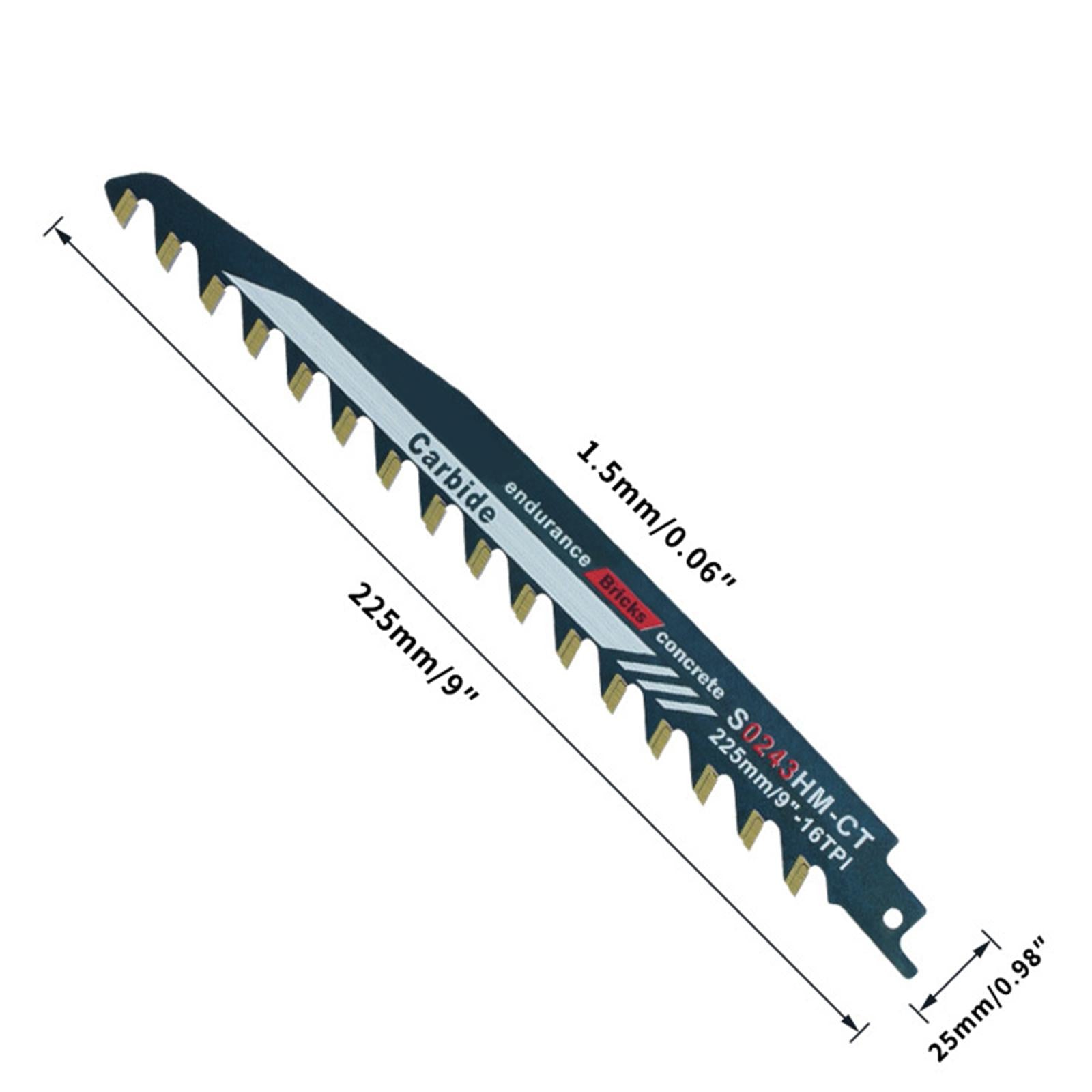 Demolition Masonry Reciprocating Hard Alloy Saw Blades for Wood Fiber Cement S0243