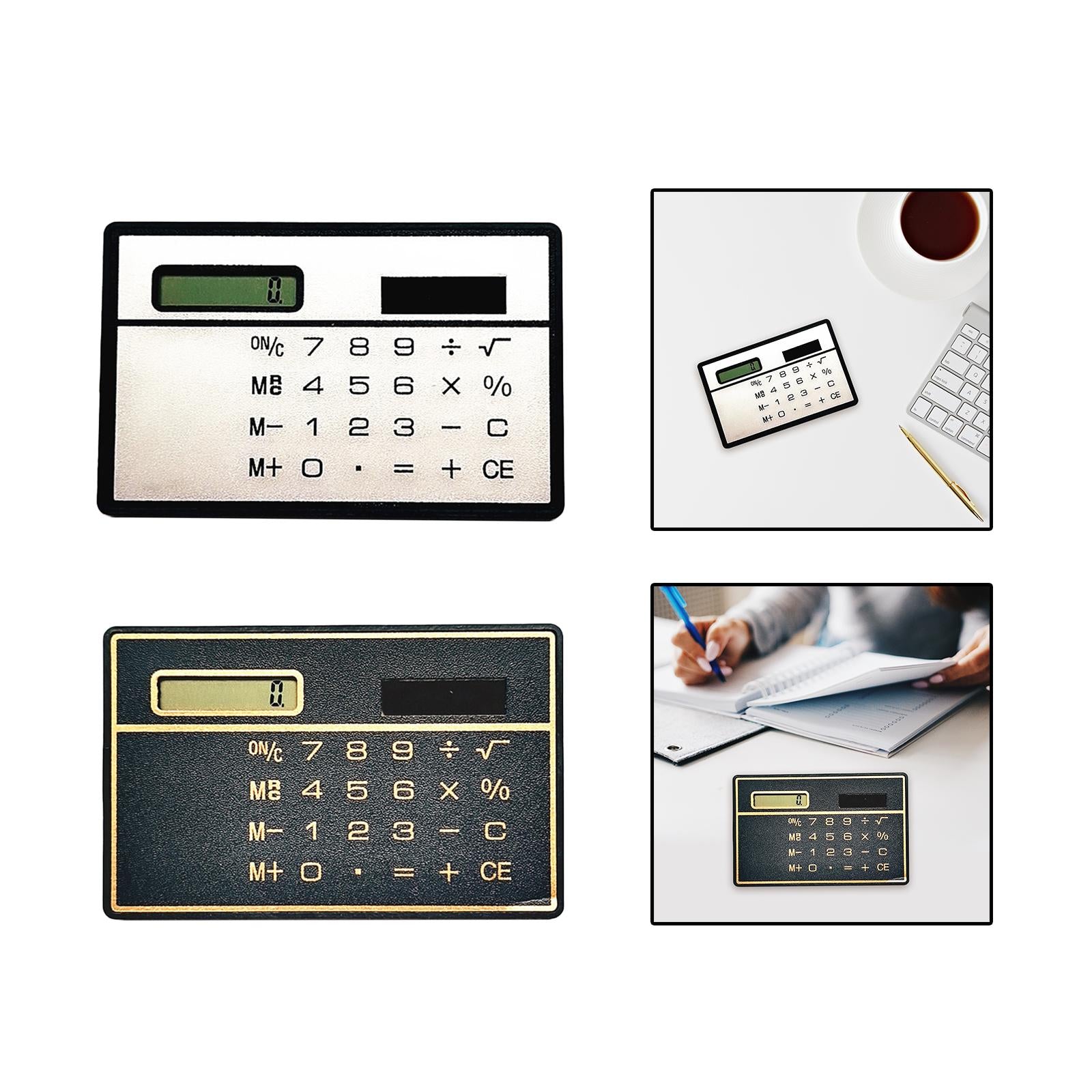 3x8 Digit Calculator Big Buttons Basic Calculators for Desktop Office Business Silver