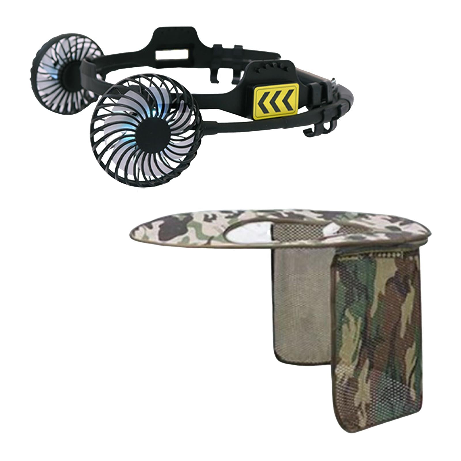 Hard Hat Fan Included Sun Protection Flap External Fan Safety Hat Fan