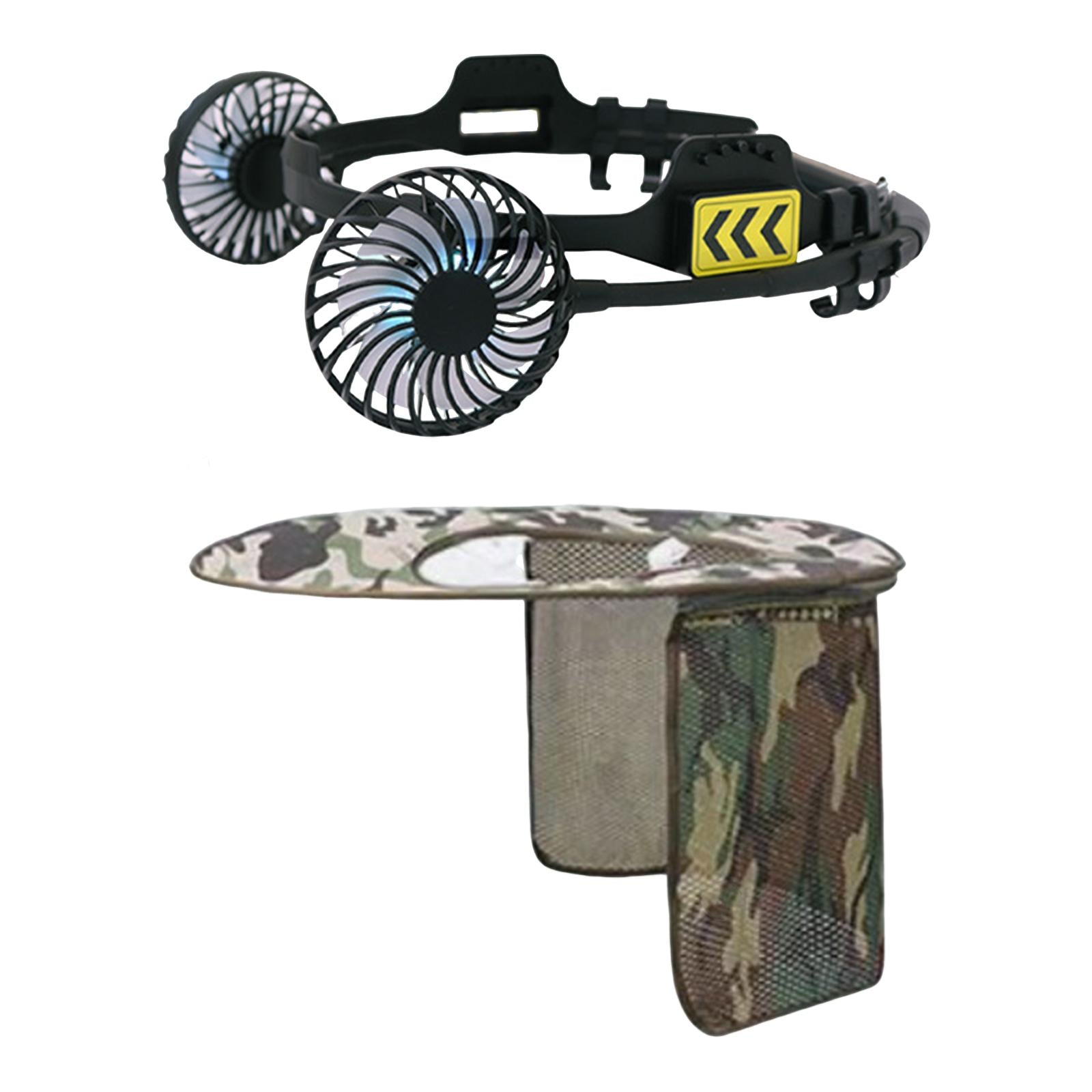 Hard Hat Fan Included Sun Protection Flap External Fan Safety Hat Fan