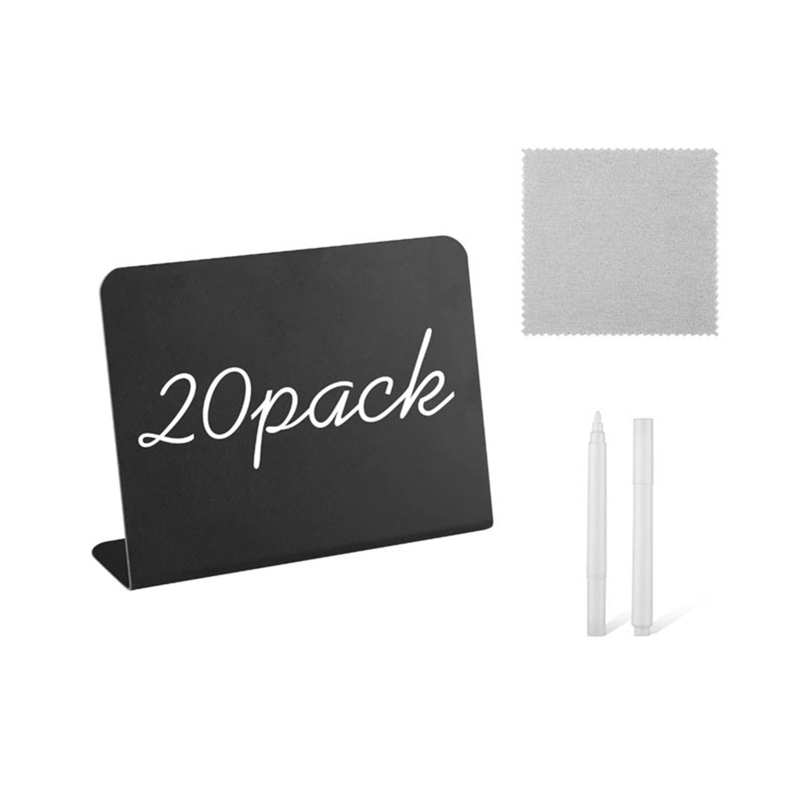 Small Chalkboards Signs L Shaped Rustic Small Blackboard Massage Board Signs 12.7x10cm 12pcs