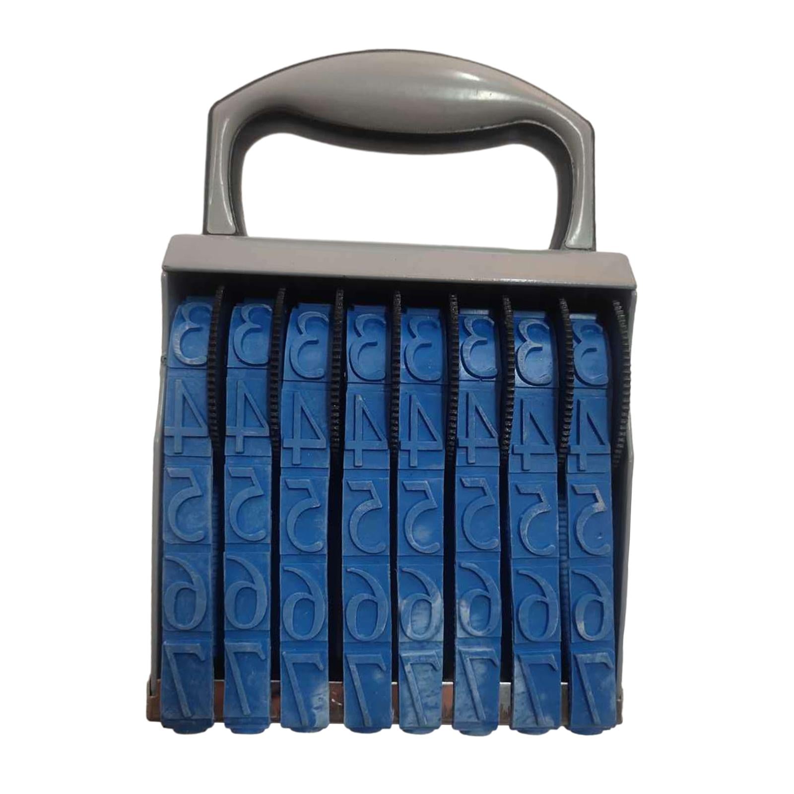 Rubber Number Stamp 8 Digit Symbol Rolling Wheel for Date Stationery Planner