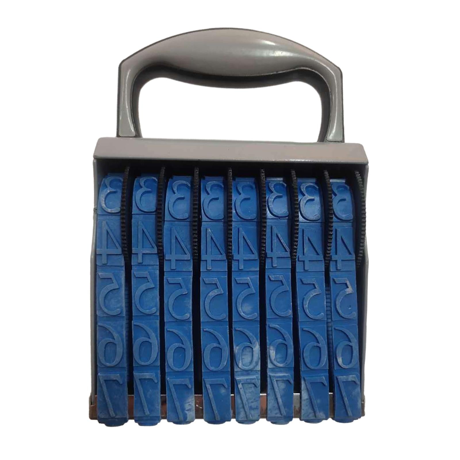 Rubber Number Stamp 8 Digit Symbol Rolling Wheel for Date Stationery Planner