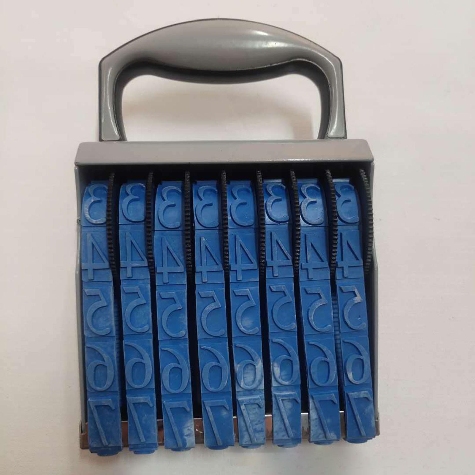 Rubber Number Stamp 8 Digit Symbol Rolling Wheel for Date Stationery Planner