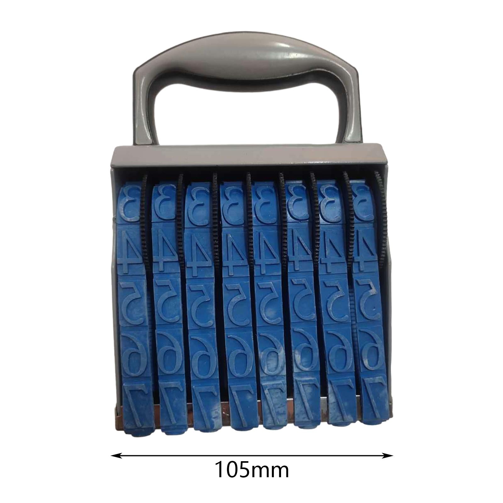 Rubber Number Stamp 8 Digit Symbol Rolling Wheel for Date Stationery Planner