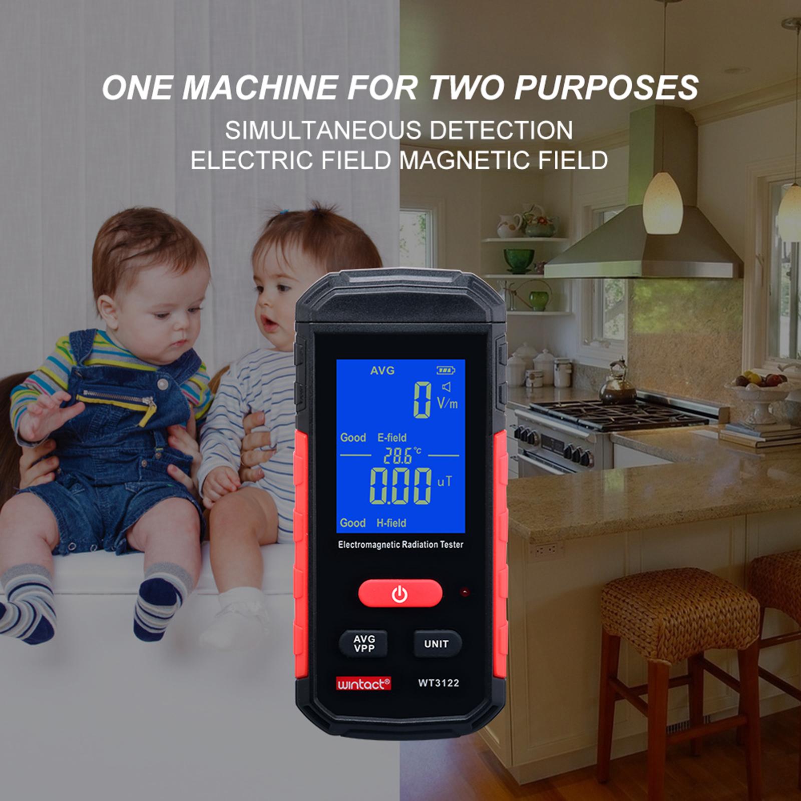 EMF Tester Digital LCD EMF Monitor for Office Electromagnetic Field Industry