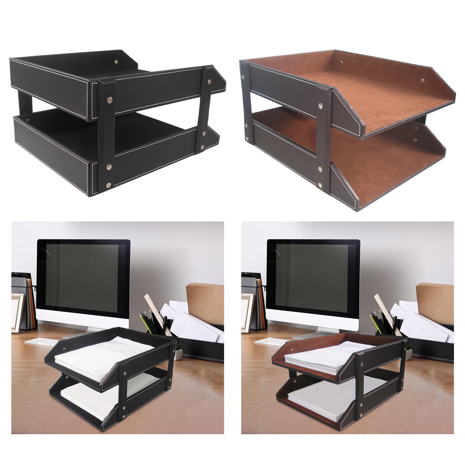 File Organizer Portable Durable files Storage Rack for Workspace School Desk A
