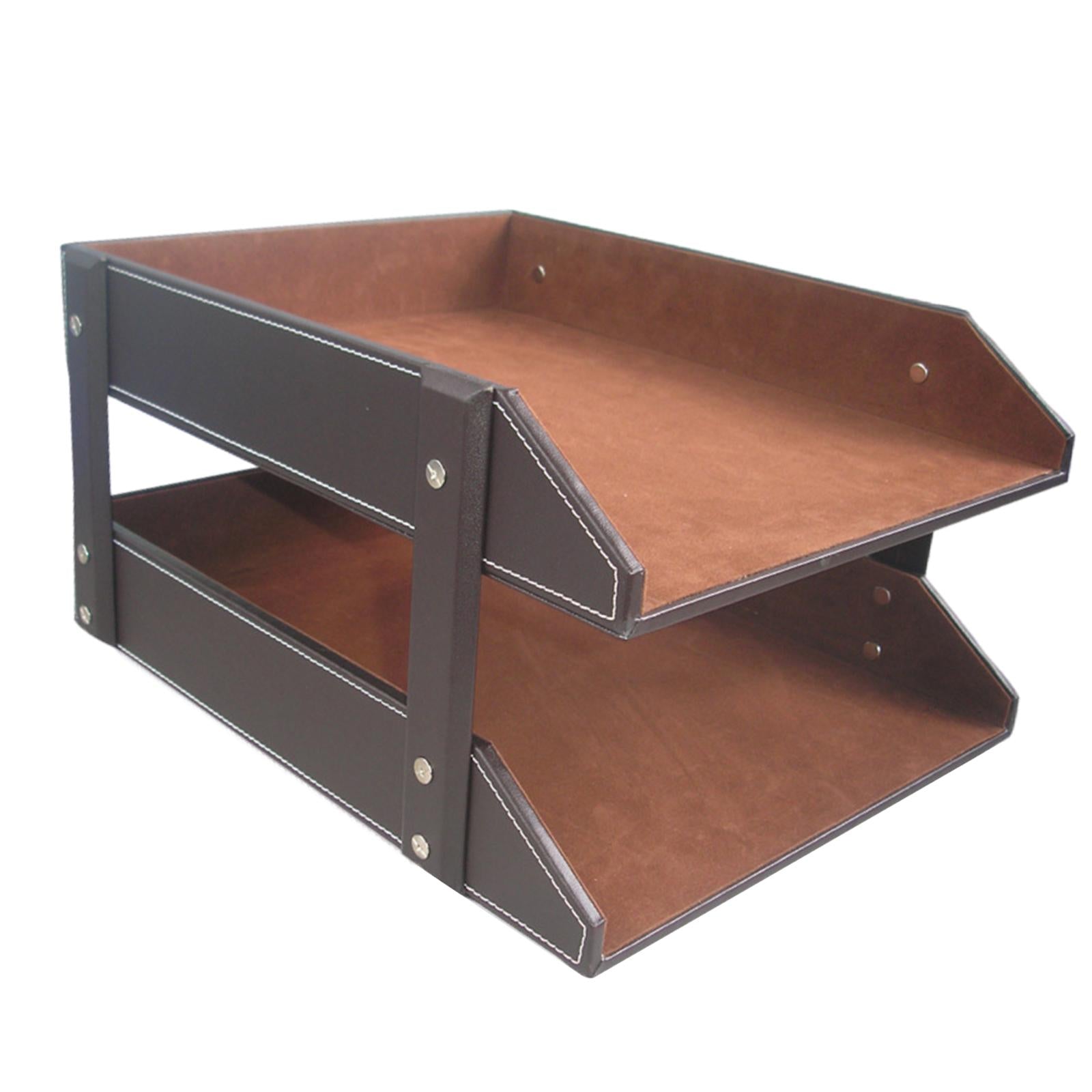 File Organizer Portable Durable files Storage Rack for Workspace School Desk B