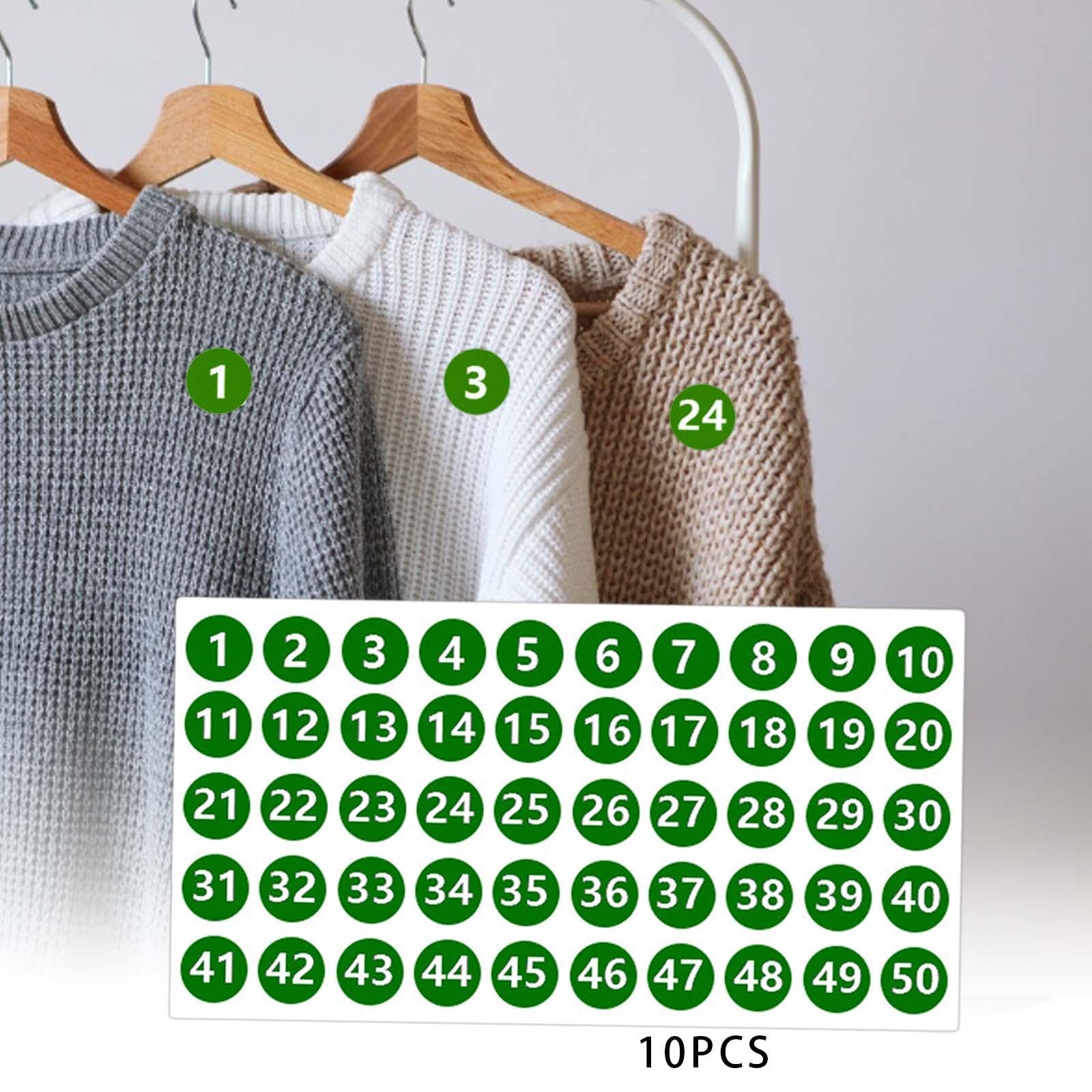 Number Inventory Stickers Round Labels for Letter Sales Bags Food Containers green