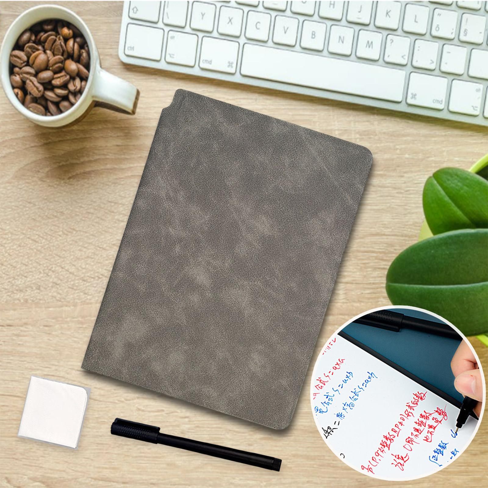 Reusable Whiteboard Notebook Small Notepad for Writing Doodling Making Lists E