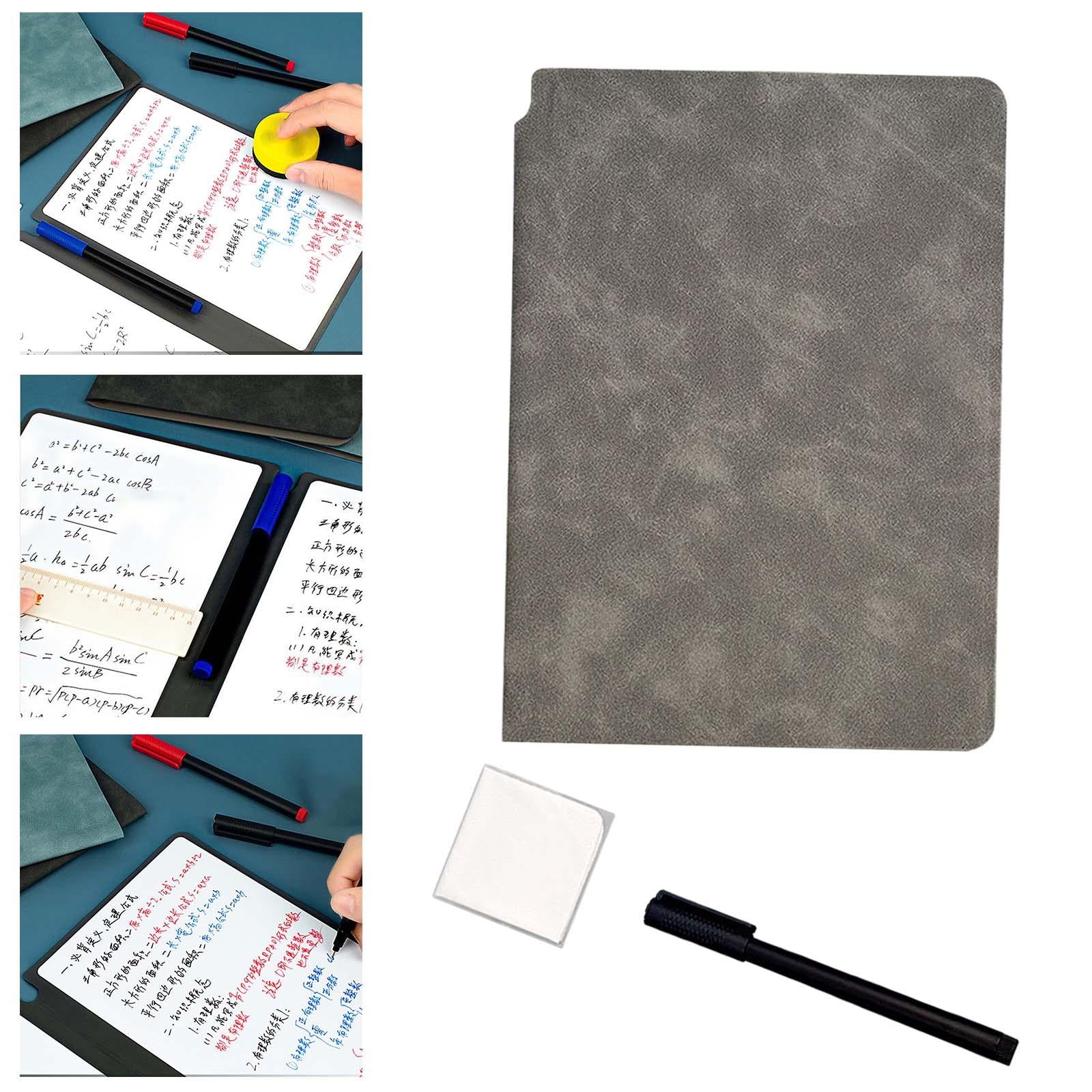 Reusable Whiteboard Notebook Small Notepad for Writing Doodling Making Lists E